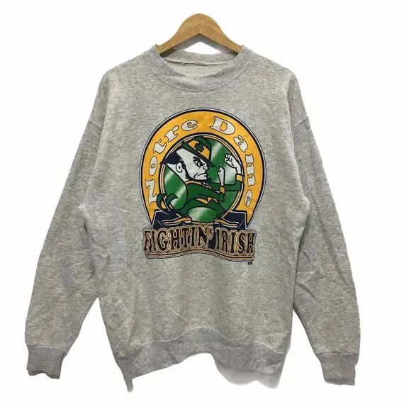 Vtg NFL Notre Dame Fighting Irish Football Sweatshirt