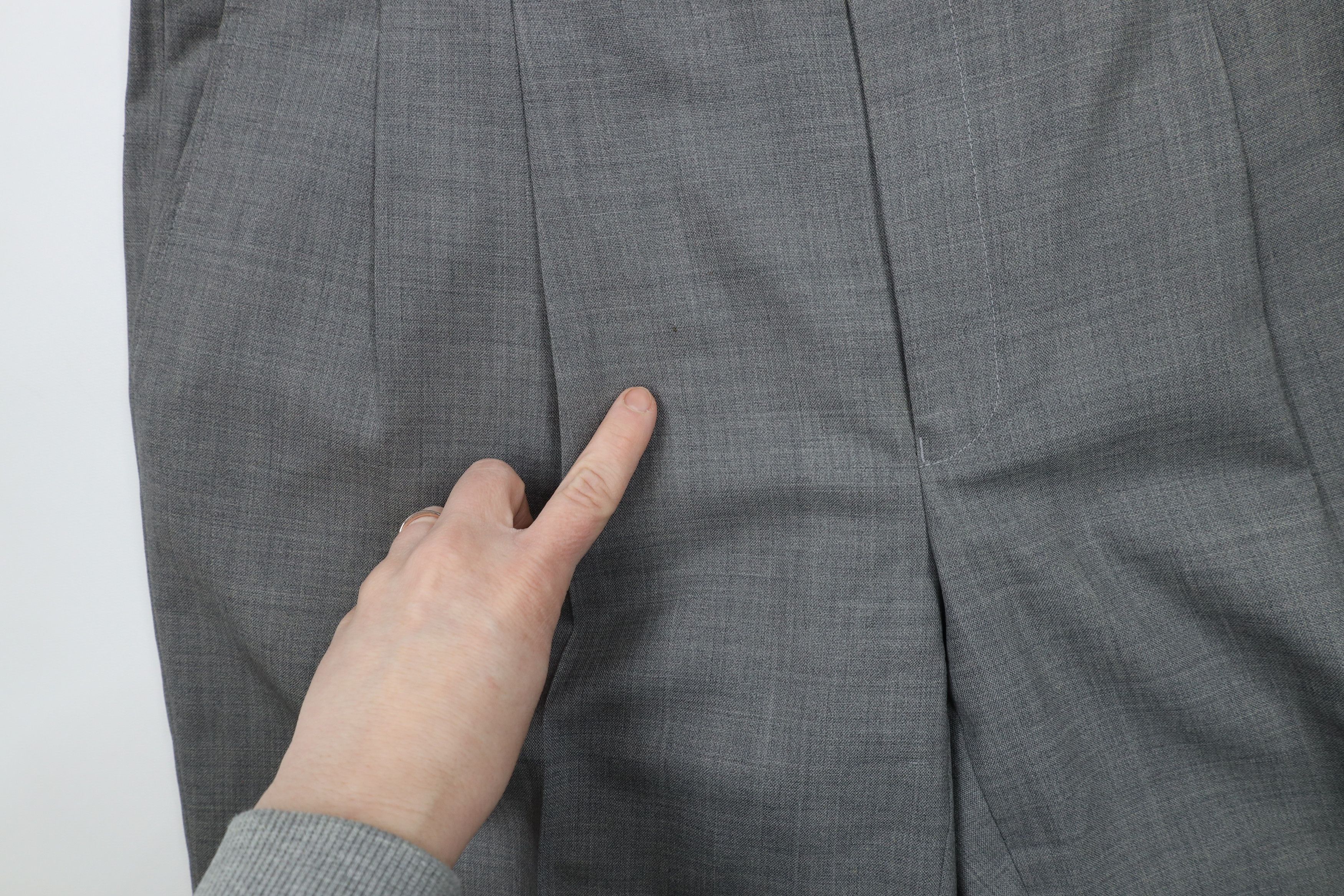Ralph Lauren × Vintage Vintage Ralph Lauren Wool Cuffed Wide Leg Chino Pants Gray Size US 34 / EU 50 - 5 Thumbnail