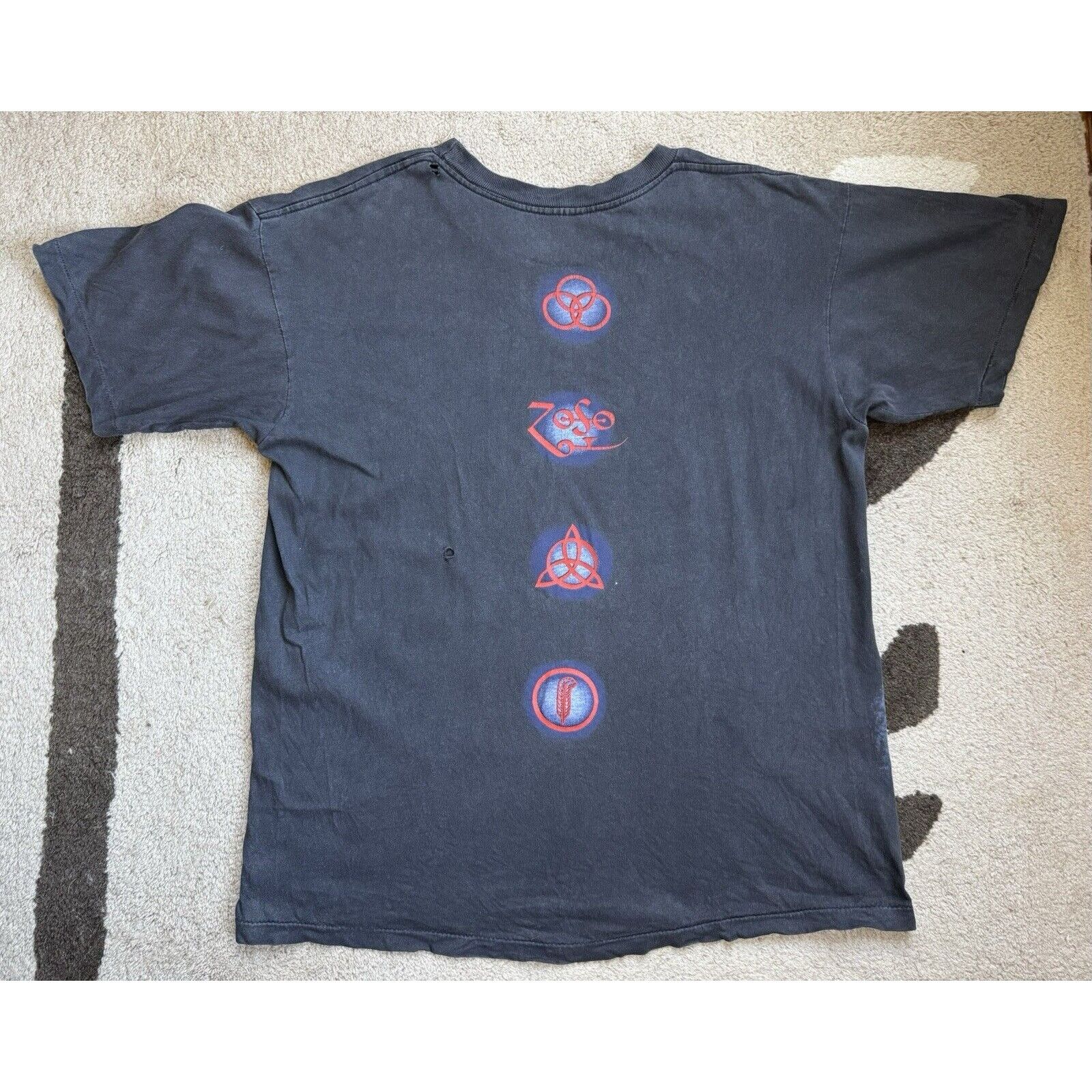 Vintage VTG 1995 AOP Winterland Led Zeppelin Zoso T-Shirt Sz L RARE Size US L / EU 52-54 / 3 - 2 Thumbnail