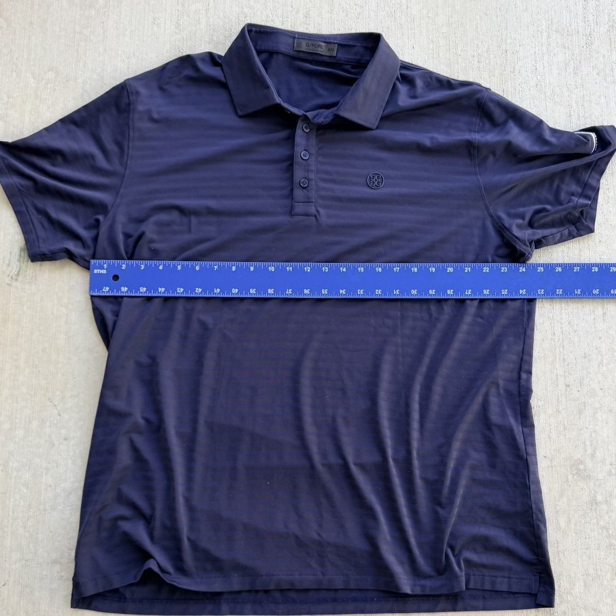 G/FORE G Fore Golf Polo Shirt Men Size 2XL Navy Blue Stripesd Size US XXL / EU 58 / 5 - 7 Thumbnail