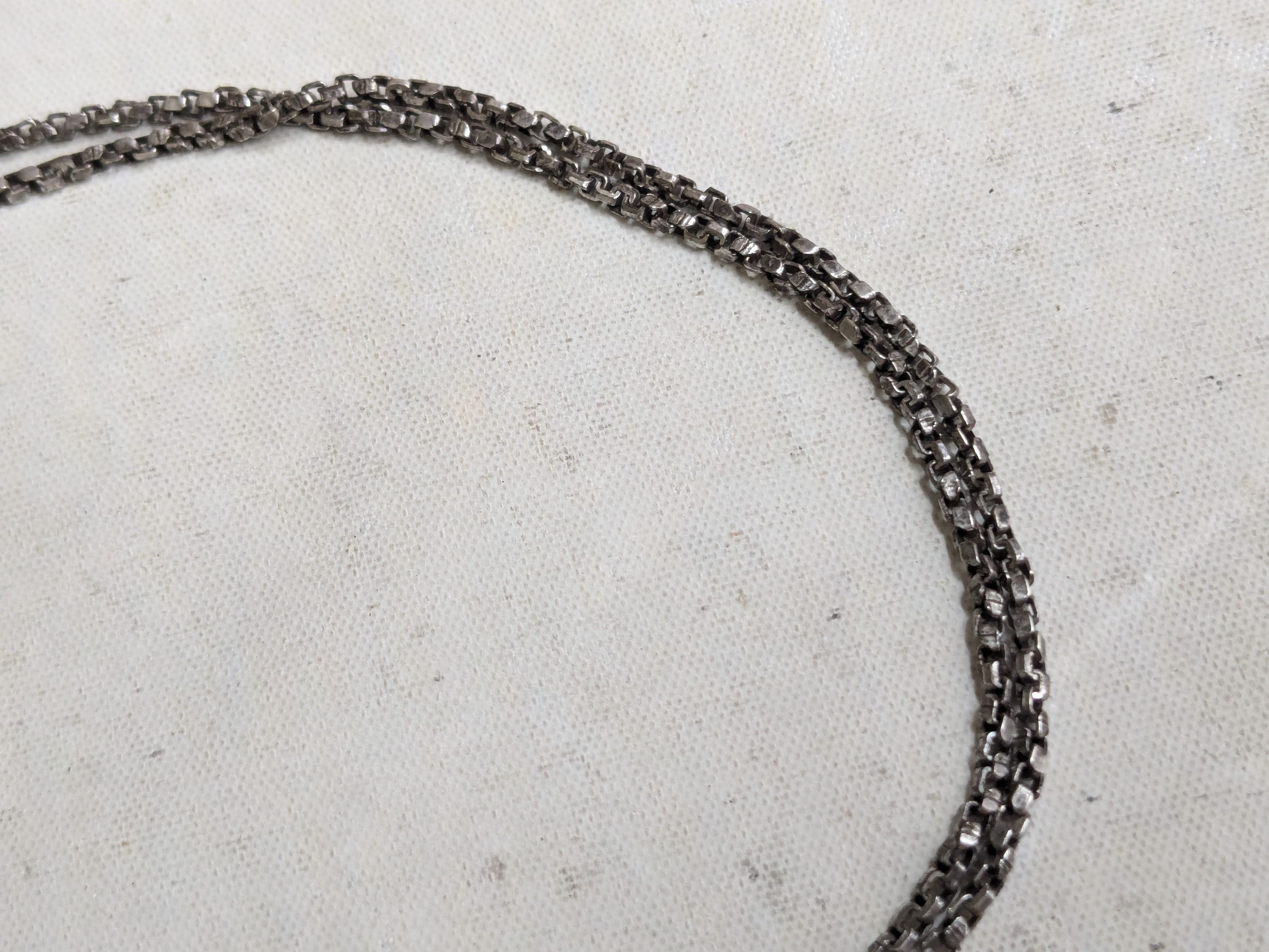 Jewelry Vintage Sterling Silver Box Necklace square 25" Size ONE SIZE - 2 Thumbnail