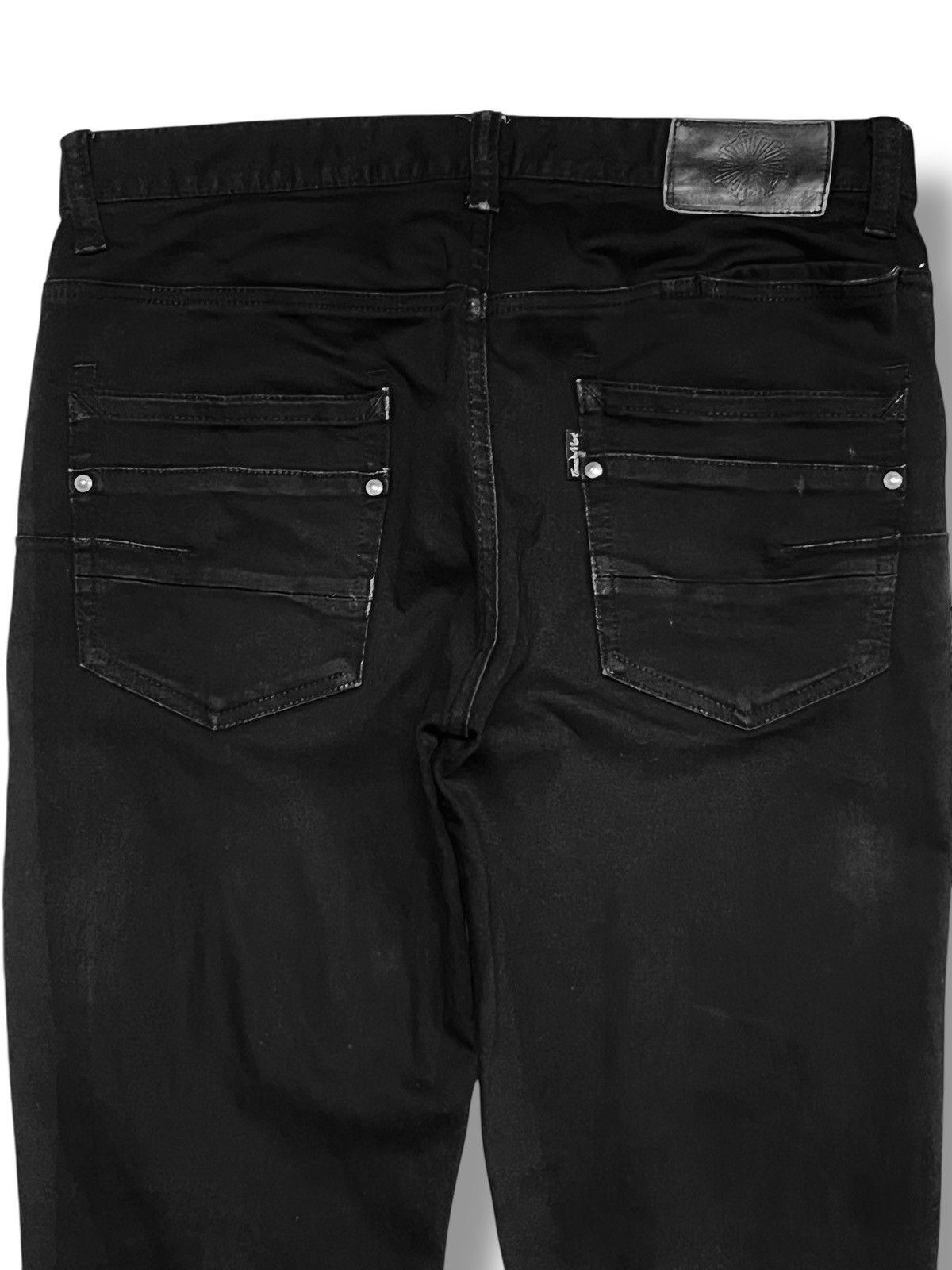 Tornado Mart Tornado mart Vintage Japan - Stretch, Skinny Black Jeans Size US 33 - 5 Thumbnail