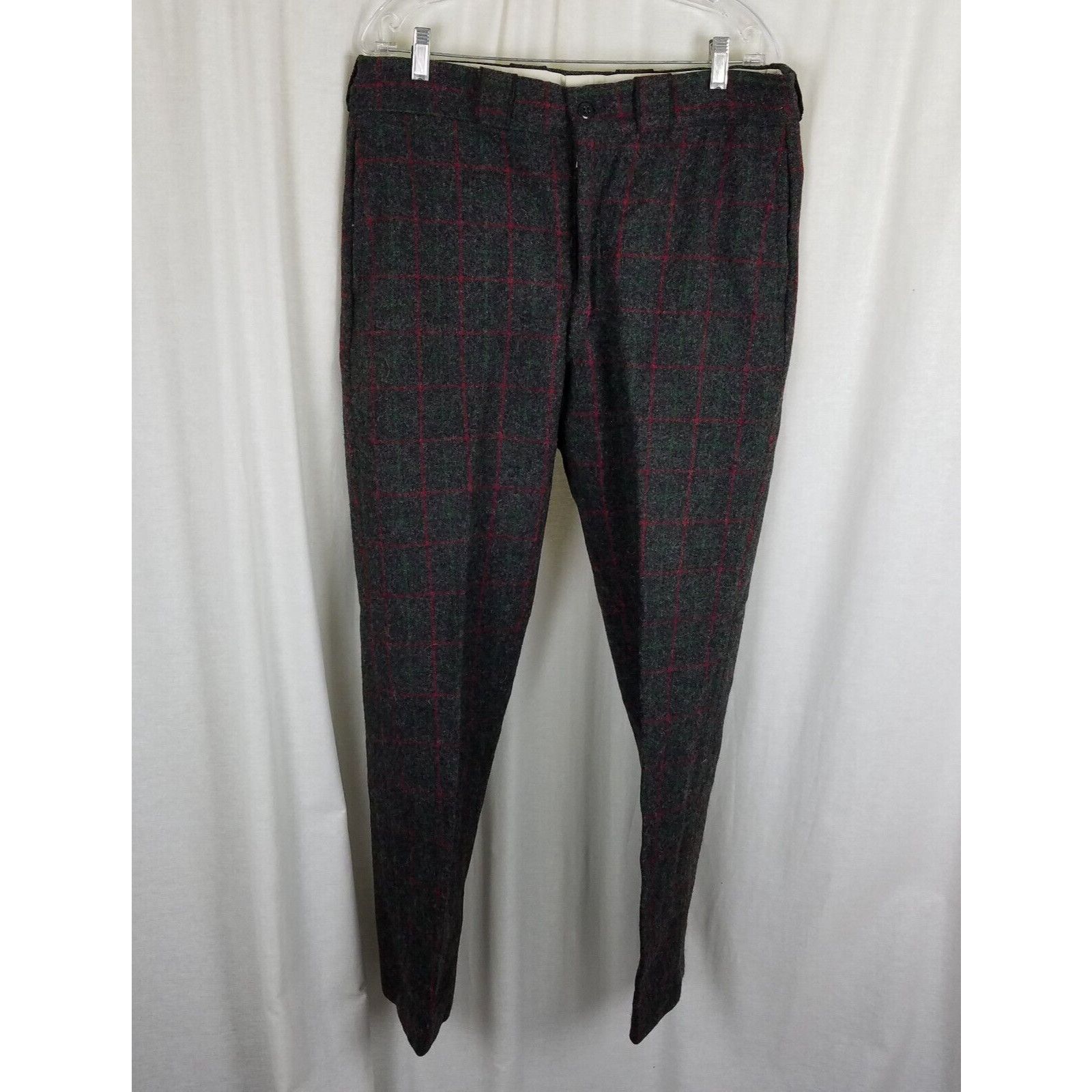 Vintage Vtg Plaid Johnson Wool 8 Points Pants 36x31 Suspender Ready Size US 36 / EU 52 - 1 Thumbnail