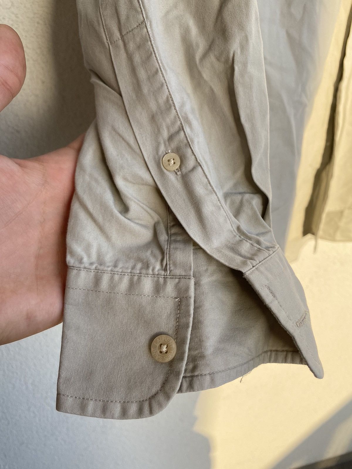 Yves Saint Laurent Cotton YSL Shirt Beige Size US L / EU 52-54 / 3 - 10 Thumbnail