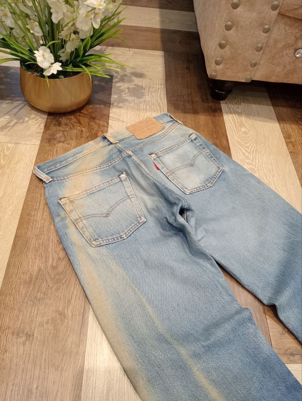 Levi's Vintage Clothing VINTAGE LEVI'S 501 TOP BUTTON #524 SELVEDGE BLUE DENIM PANTS Size US 29 - 11 Thumbnail