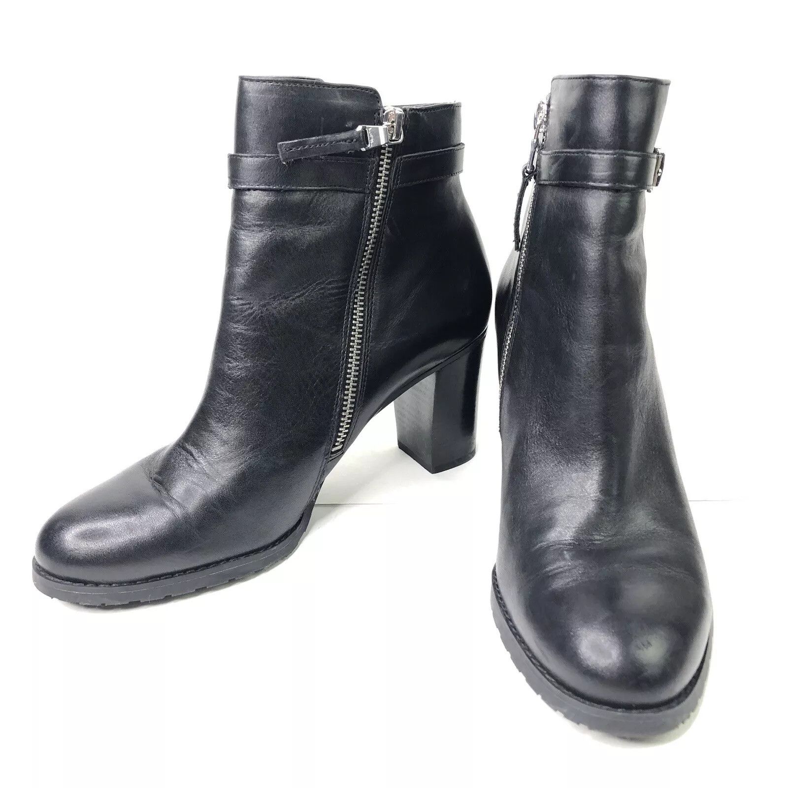 Ralph Lauren Ralph Lauren Black Boot 8.5 Heel Adjustable Buckle Ankle Zip Size US 8.5 / IT 38.5 - 2 Thumbnail