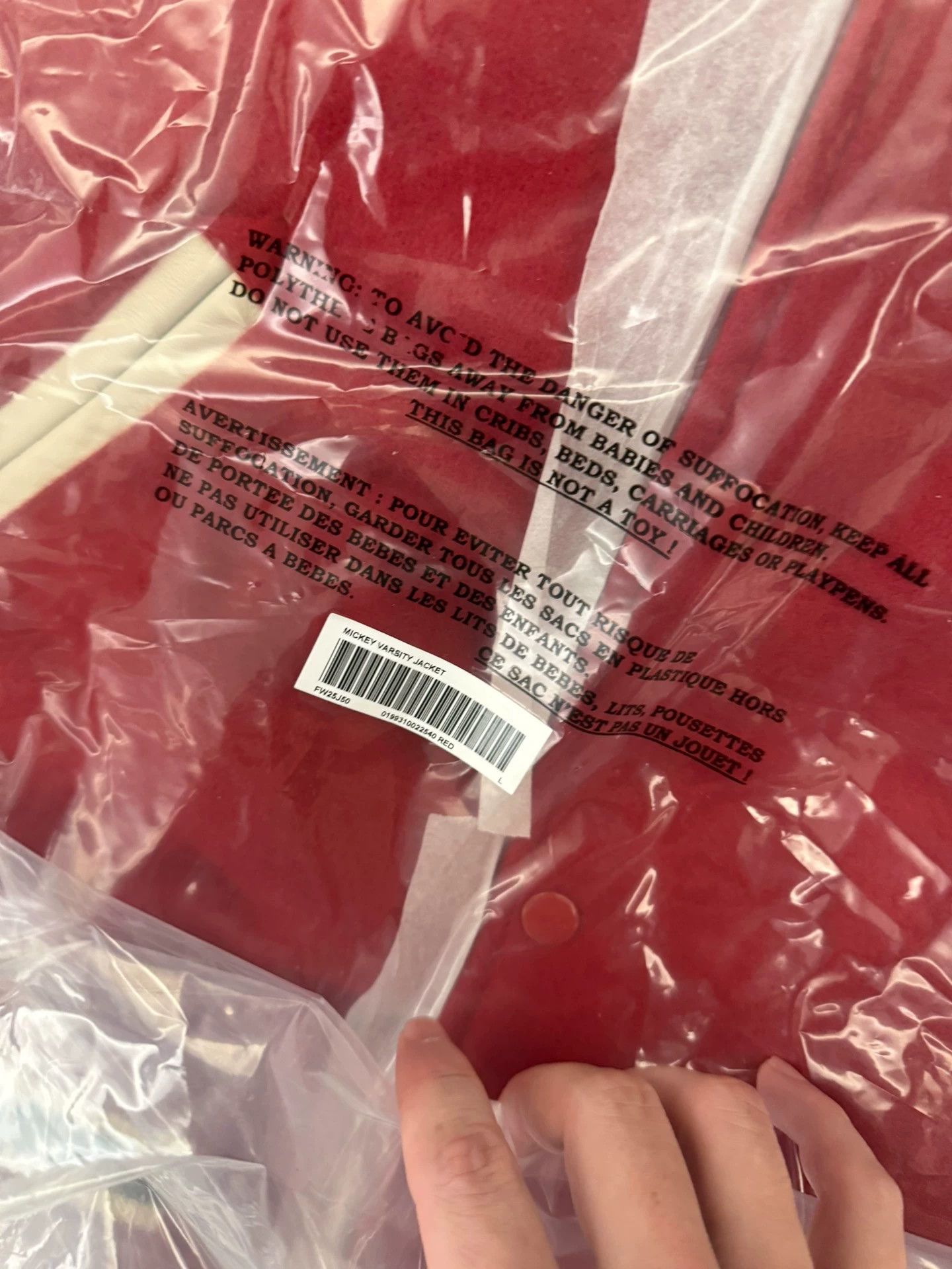 Supreme Supreme x N9 Mickey Red L Baseball Jacket US New No Badge Size US L / EU 52-54 / 3 - 2 Thumbnail