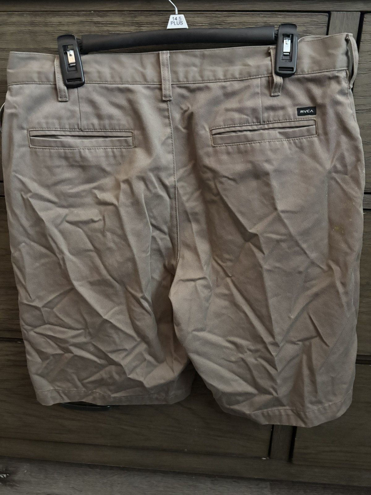 RVCA RCVA Men’s Beige Stretch Chino Casual Shorts Size 34 Waist Size US 34 / EU 50 - 2 Thumbnail