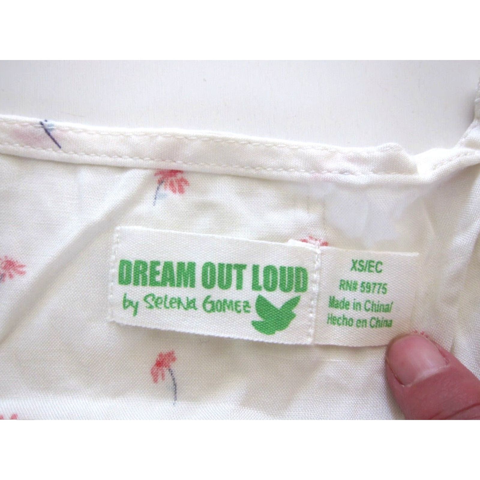 Vintage VINTAGE Dream Out Loud Selena Gomez Rayon Ivory Floral Short Sleeve Prairie Dress XS Size 26" / US 2 / IT 38 - 4 Thumbnail