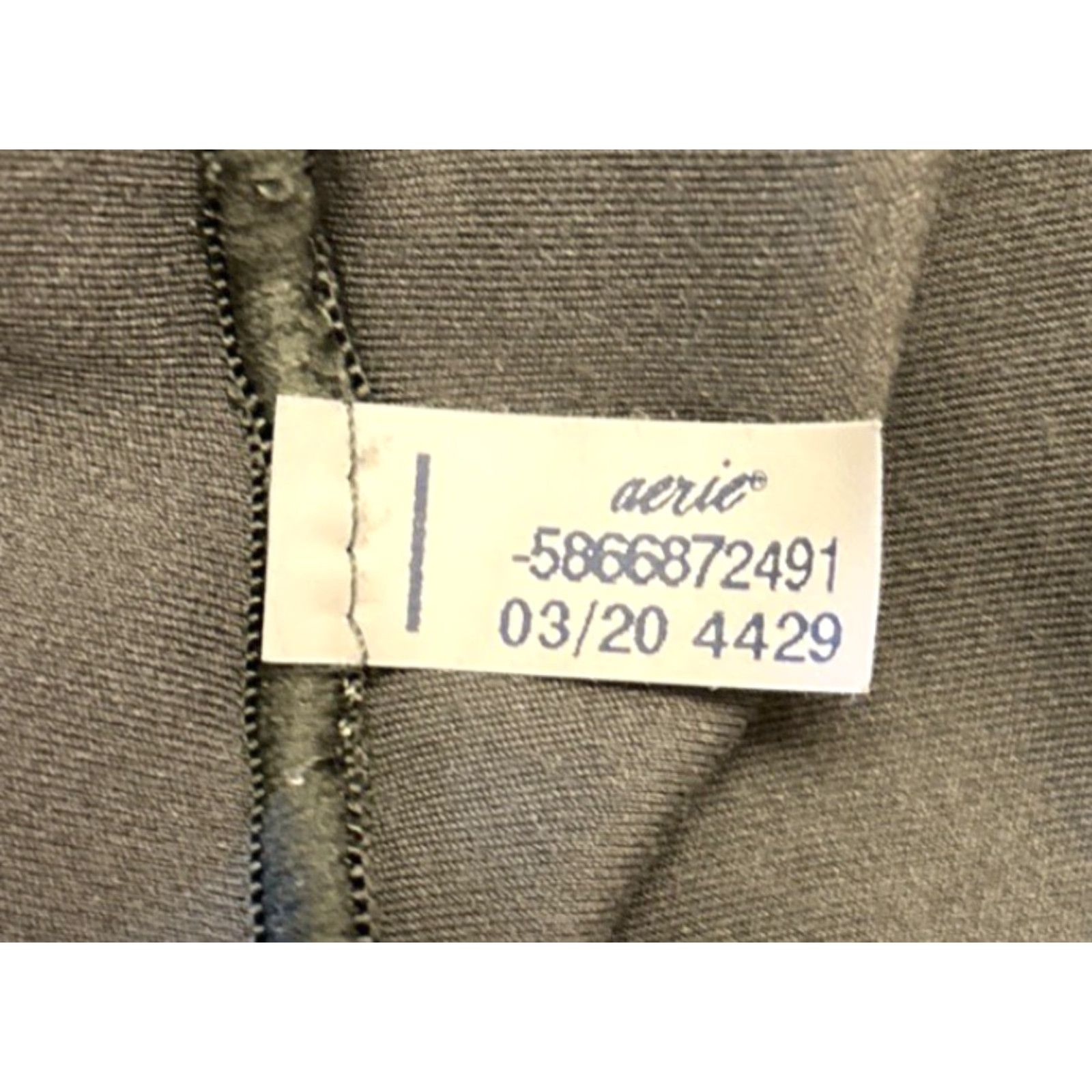 Vintage Aerie Leggings Womens Long Stretch Stitch Green Large High Rise 28 In Inseam 28.5 in Knit Activewear Size 36" / US 14 / IT 50 - 4 Thumbnail