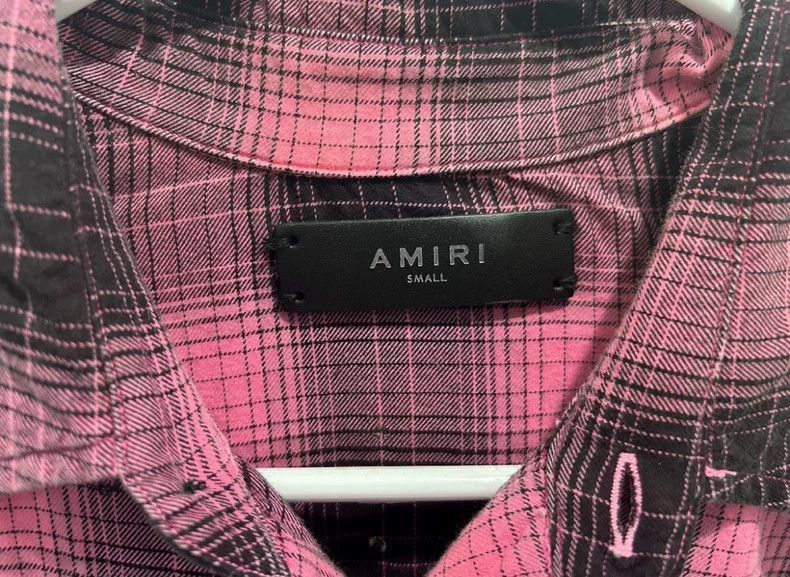 Amiri Amiri 19SS show pink rhinestone rivet shirt-2506 Size US S / EU 44-46 / 1 - 3 Thumbnail