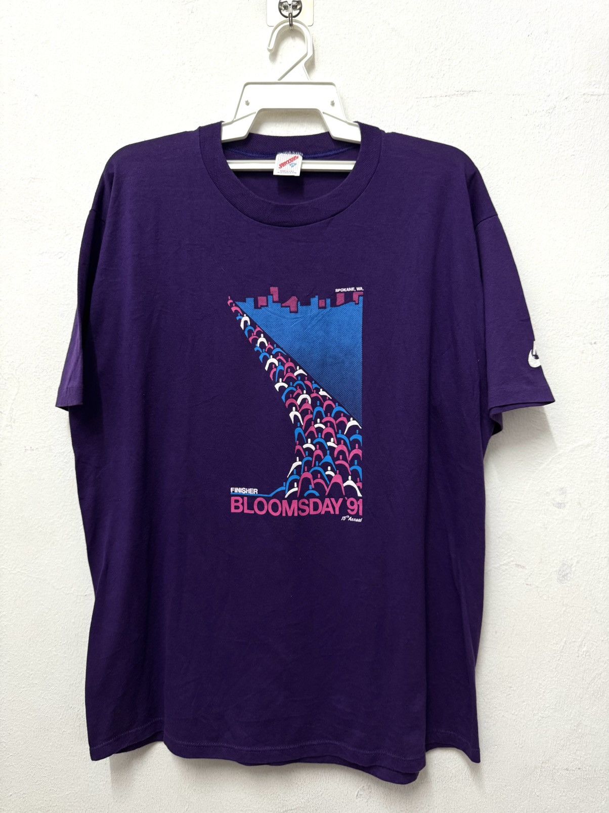 Nike × Vintage Vintage Nike Bloomsday 91 Finisher Running History T shirt Size US XXL / EU 58 / 5 - 1 Thumbnail