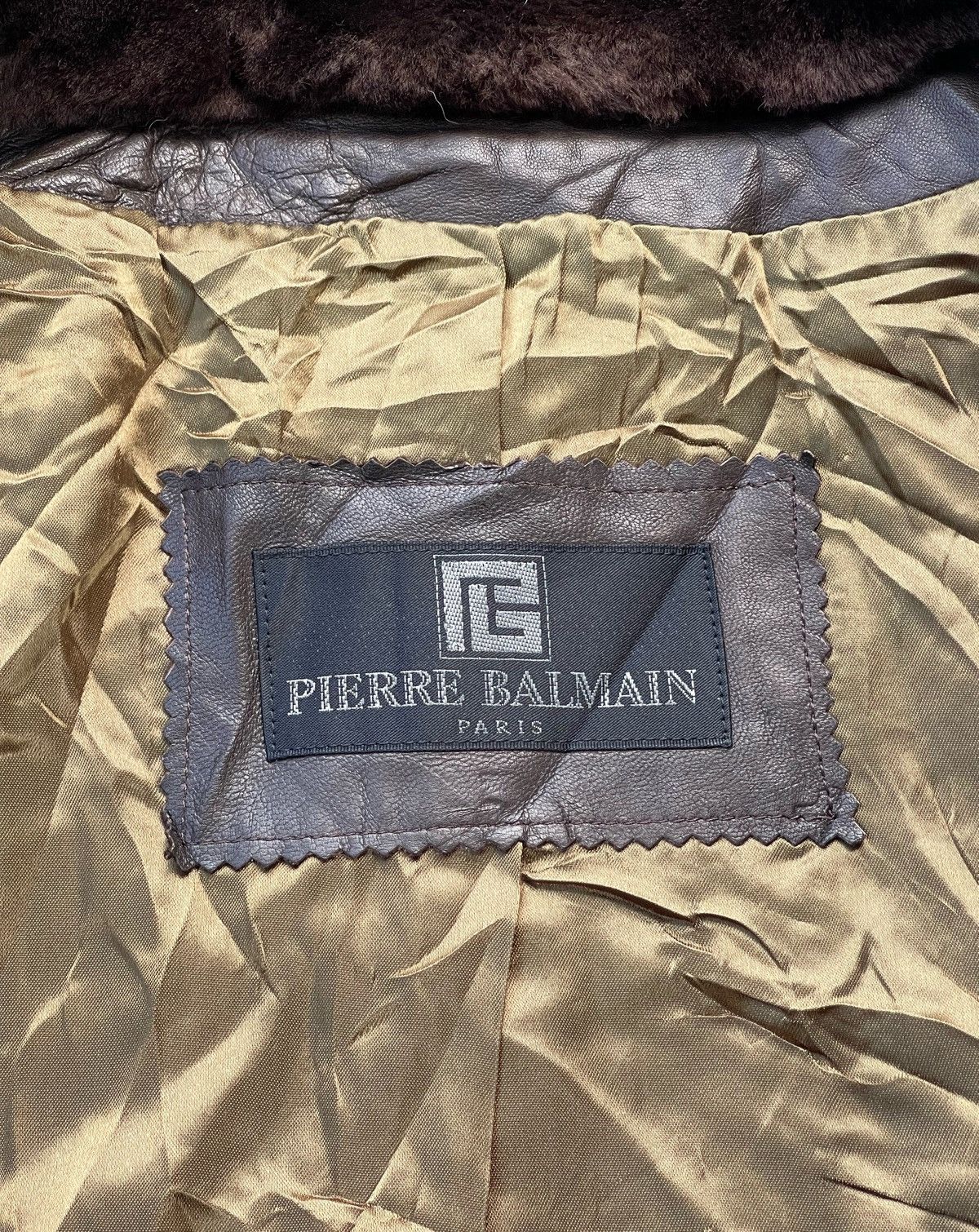 Balmain 🔥VINTAGE PIERRE BALMAIN GENUINE LEATHER JACKET Size US XL / EU 56 / 4 - 16 Thumbnail