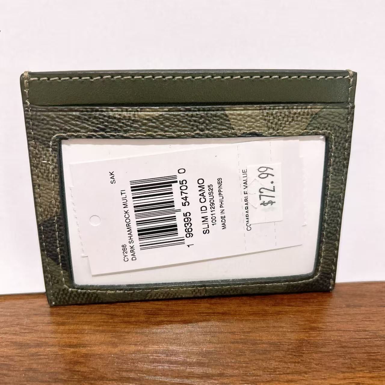 Coach Slim Id Card Case In Signature Camo Print CY266 Size ONE SIZE - 4 Thumbnail