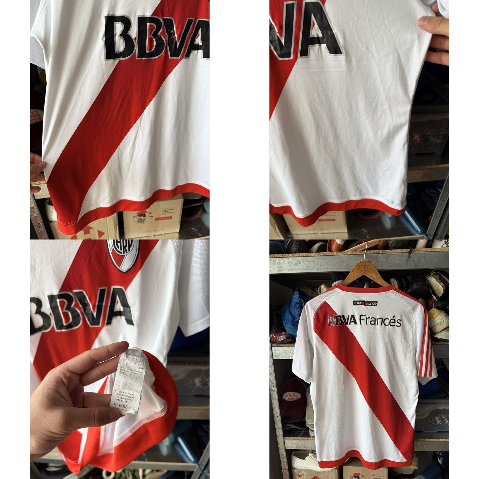 Adidas RIVER PLATE adidas BS4088 2016 2017 HOME FOOTBALL SHIRT SOCCER JERSEY MENS L Red Shirt Size US L / EU 52-54 / 3 - 8 Thumbnail