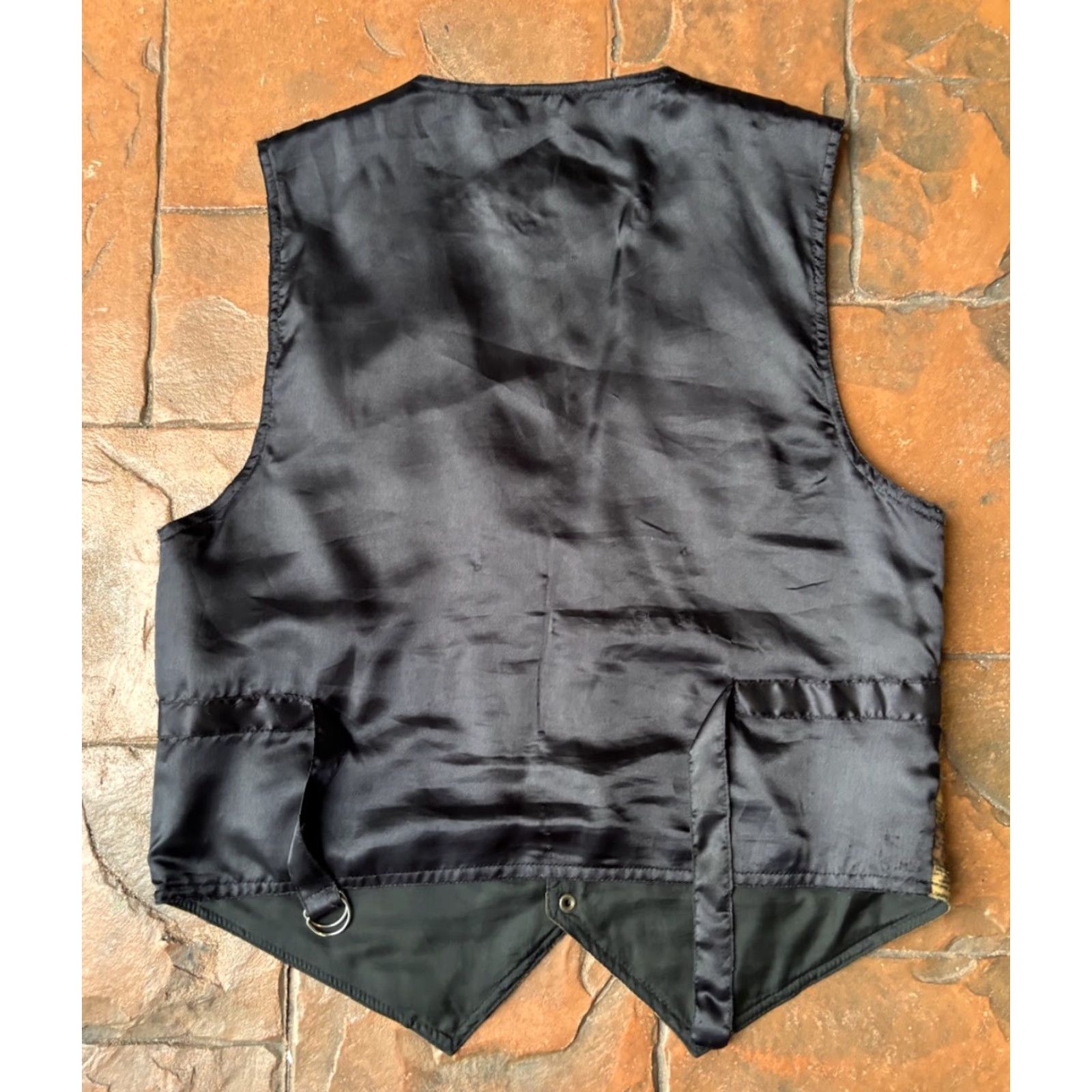 Vintage VINTAGE Jazzman Sportswear Leather Vest Large Brown Mens Vest News Print 90s Western Cowboy Hipster Motorcycle Southwestern Rockabilly Size US L / EU 52-54 / 3 - 3 Thumbnail