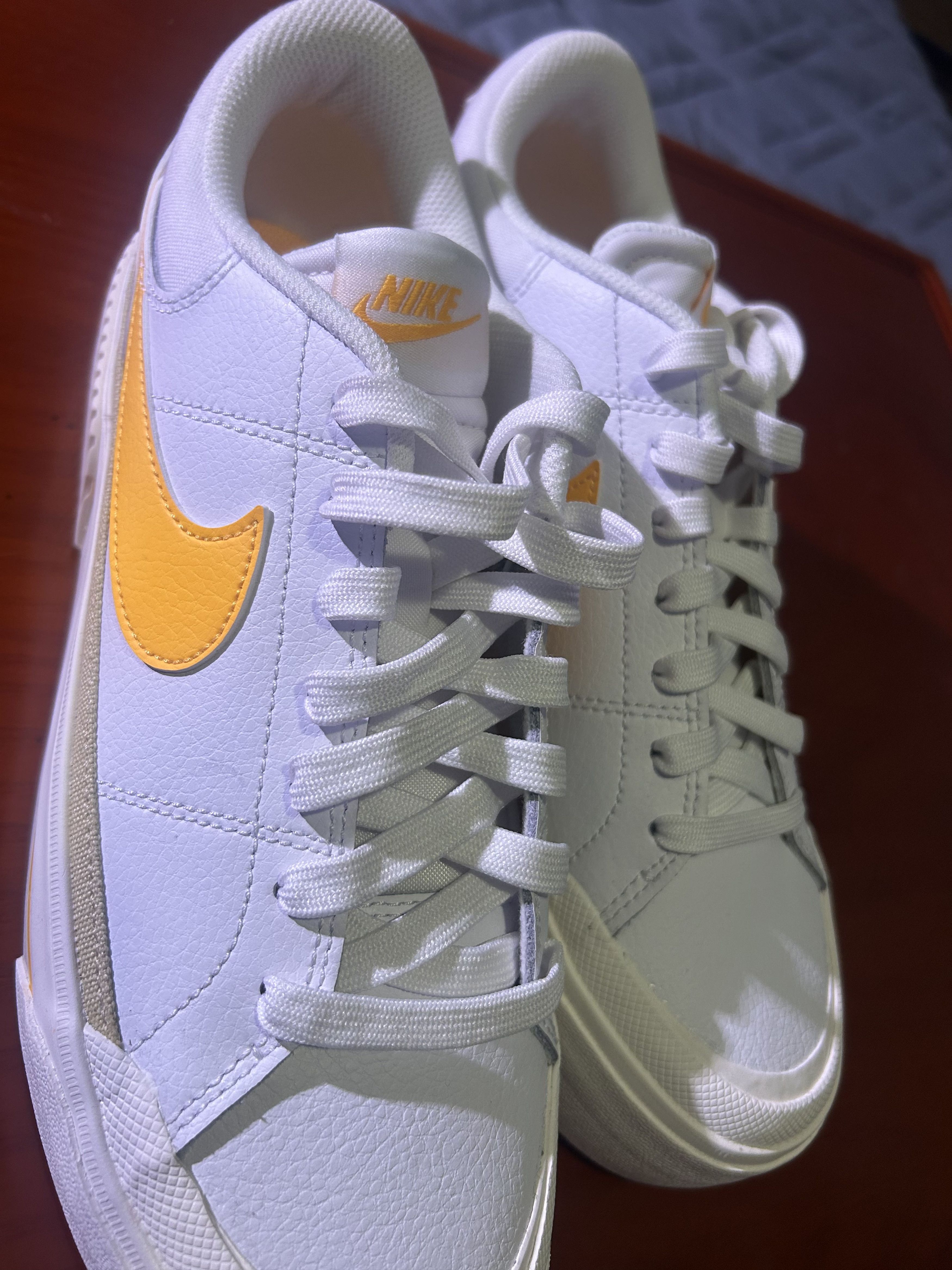 Nike Court Vision Low Next Nature White/Orange**10W** BX No Lid Size US 10 / IT 40 - 3 Thumbnail