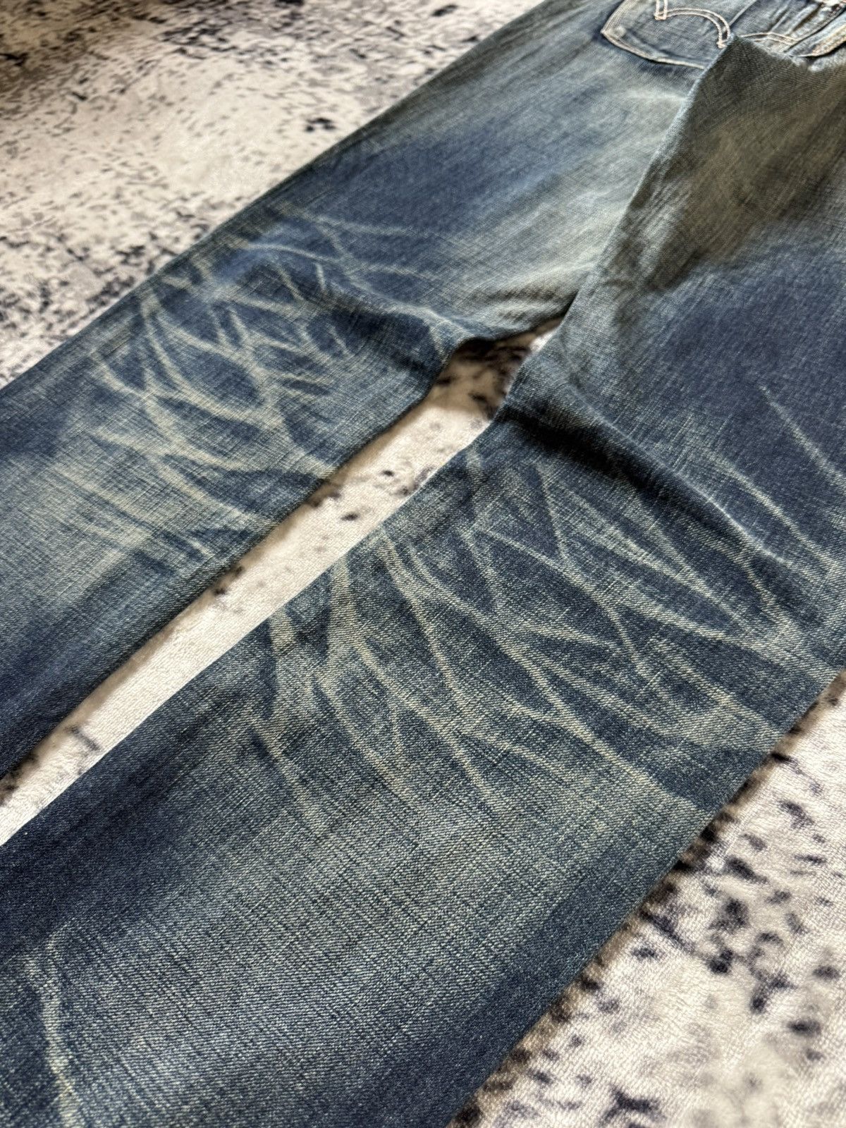 Edwin Edwin Fuga Style 503 Patina Fade Wash Whiskers Jeans Size US 28 / EU 44 - 14 Thumbnail