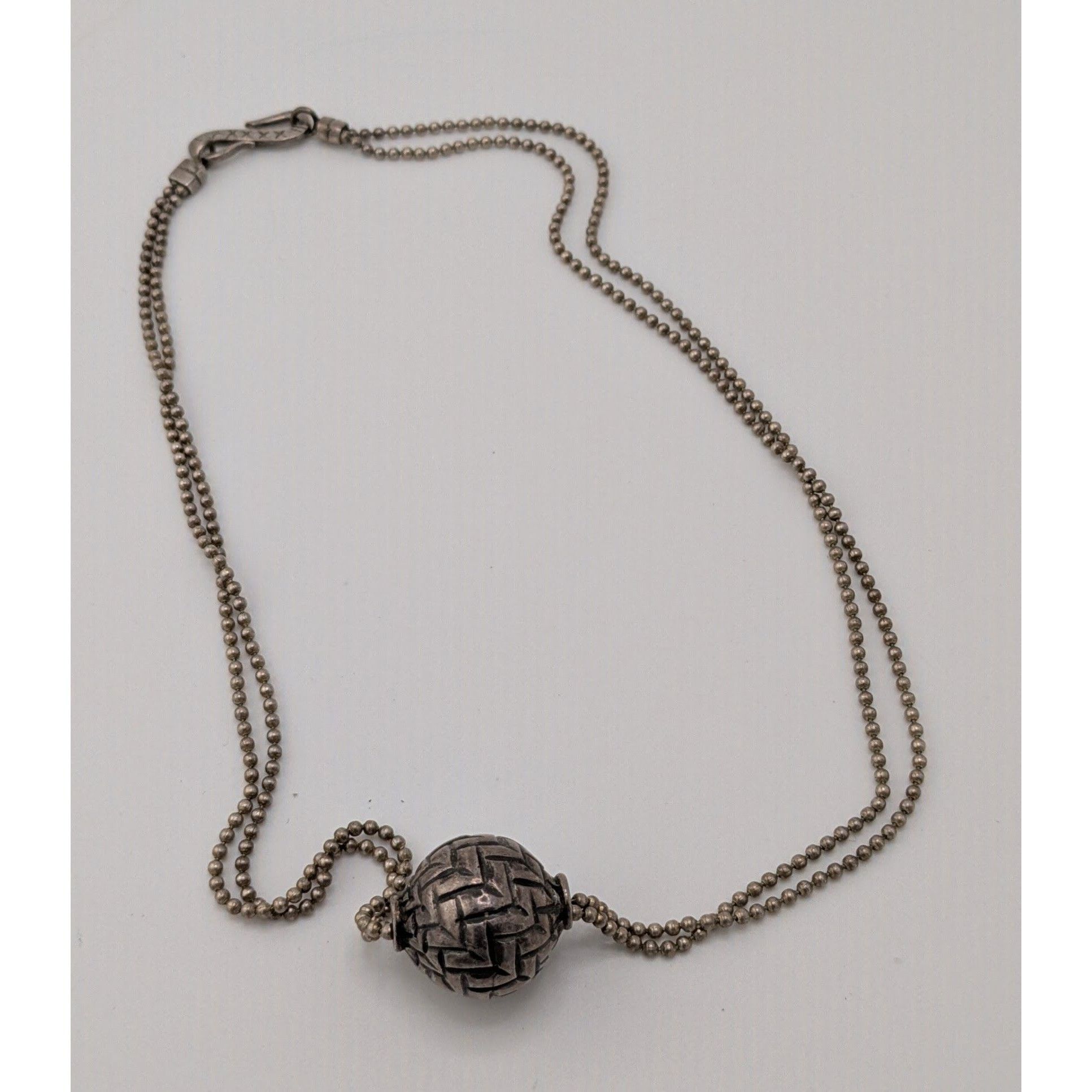 Other Bohemian Basket Weave Texture Single Bead Pendant Necklace O Size ONE SIZE - 6 Thumbnail
