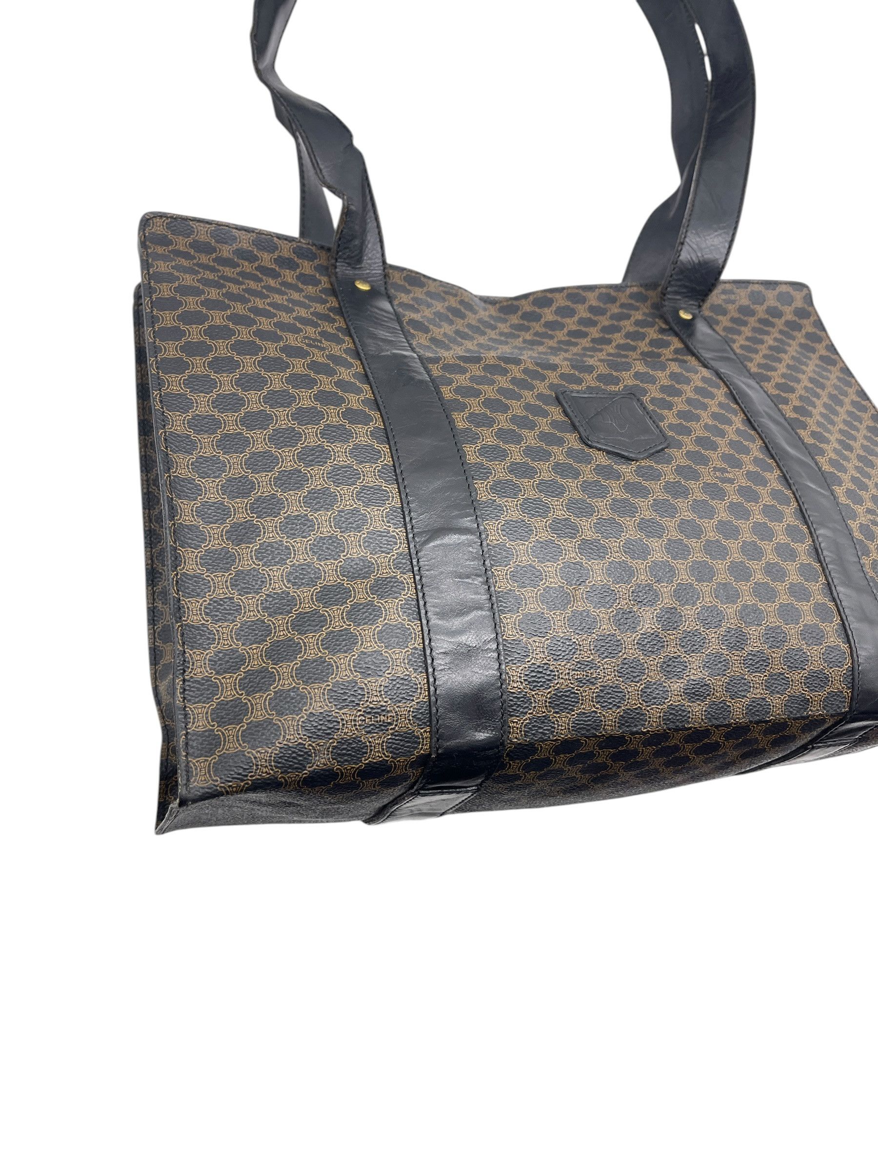 Celine Vintage Celine Macadam Tote Bag Large Monogram Leather Size ONE SIZE - 3 Thumbnail