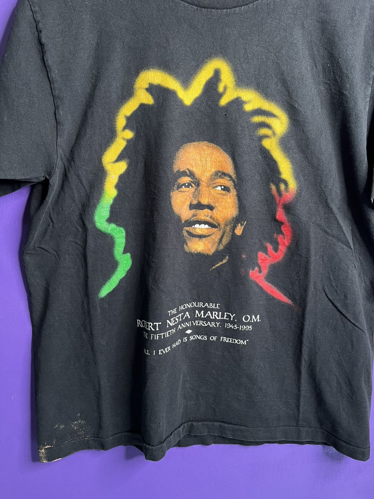 Bob Marley × Vintage Vintage 1995 Bob Marley 15th anniversary memorial t-shirt Size US L / EU 52-54 / 3 - 3 Thumbnail