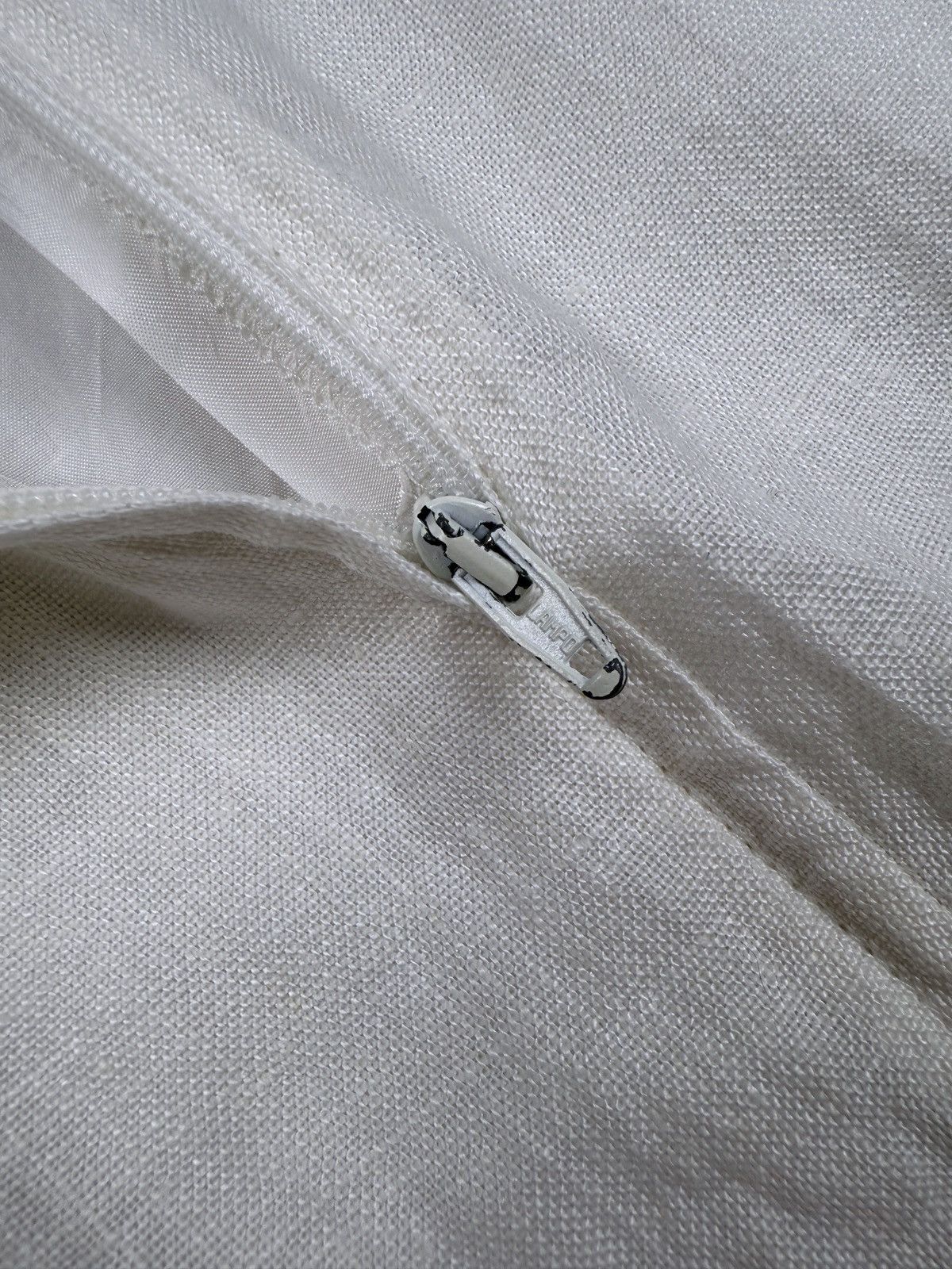 Other 1990’s Vintage Umberto Ginocchietti White Linen Pencil Skirt Size 27" / US 4 / IT 40 - 5 Thumbnail
