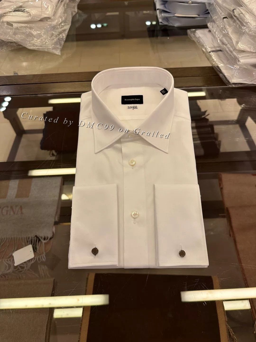 Ermenegildo Zegna Ermenegildo Zegna White Long-Sleeve Shirt Size US S / EU 44-46 / 1 - 1 Thumbnail