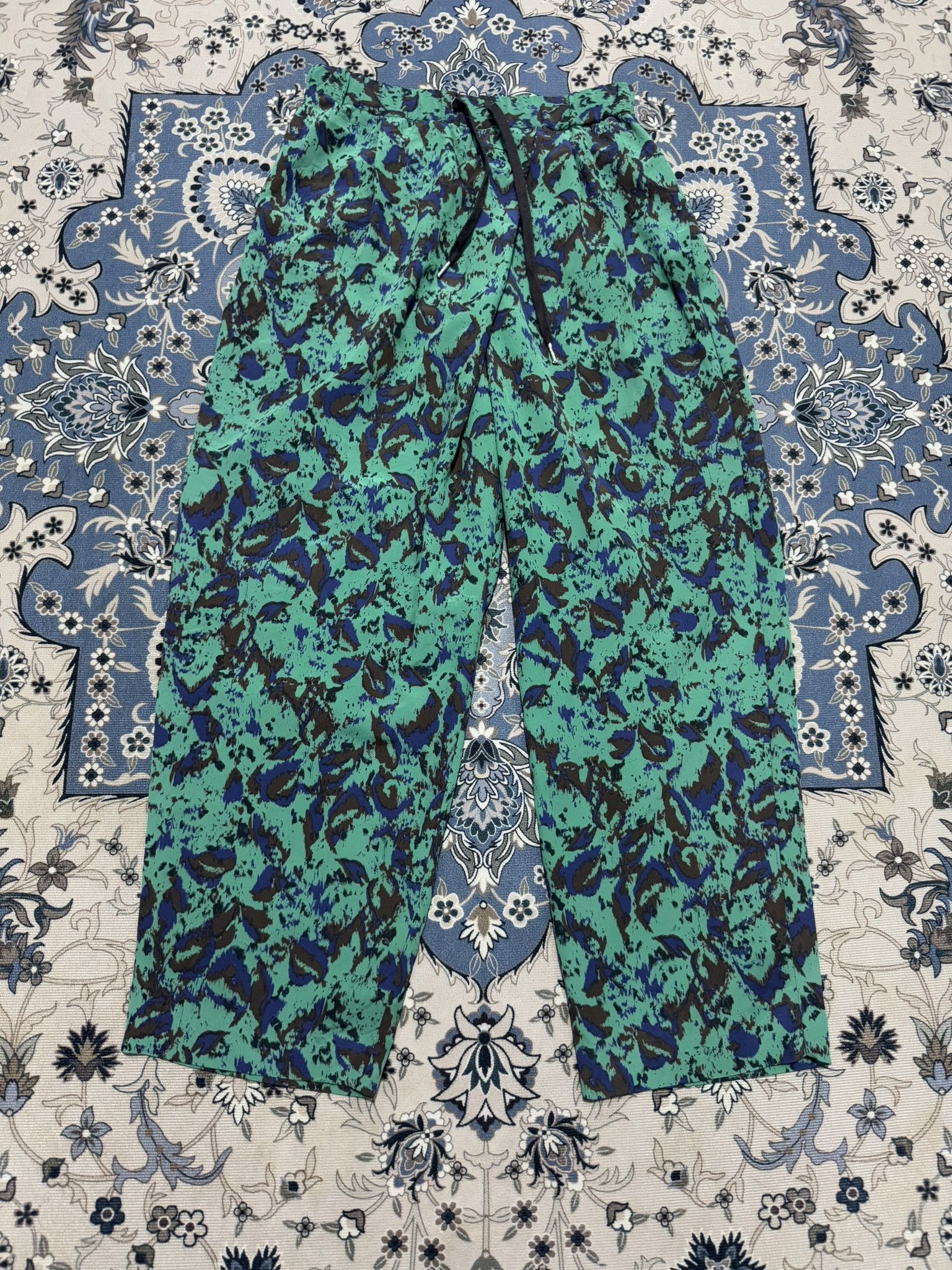 Japanese Brand × Johnbull × KOJIMA GENES John Bull Palazzo Abstract Soft Pants Size 29" - 1 Thumbnail