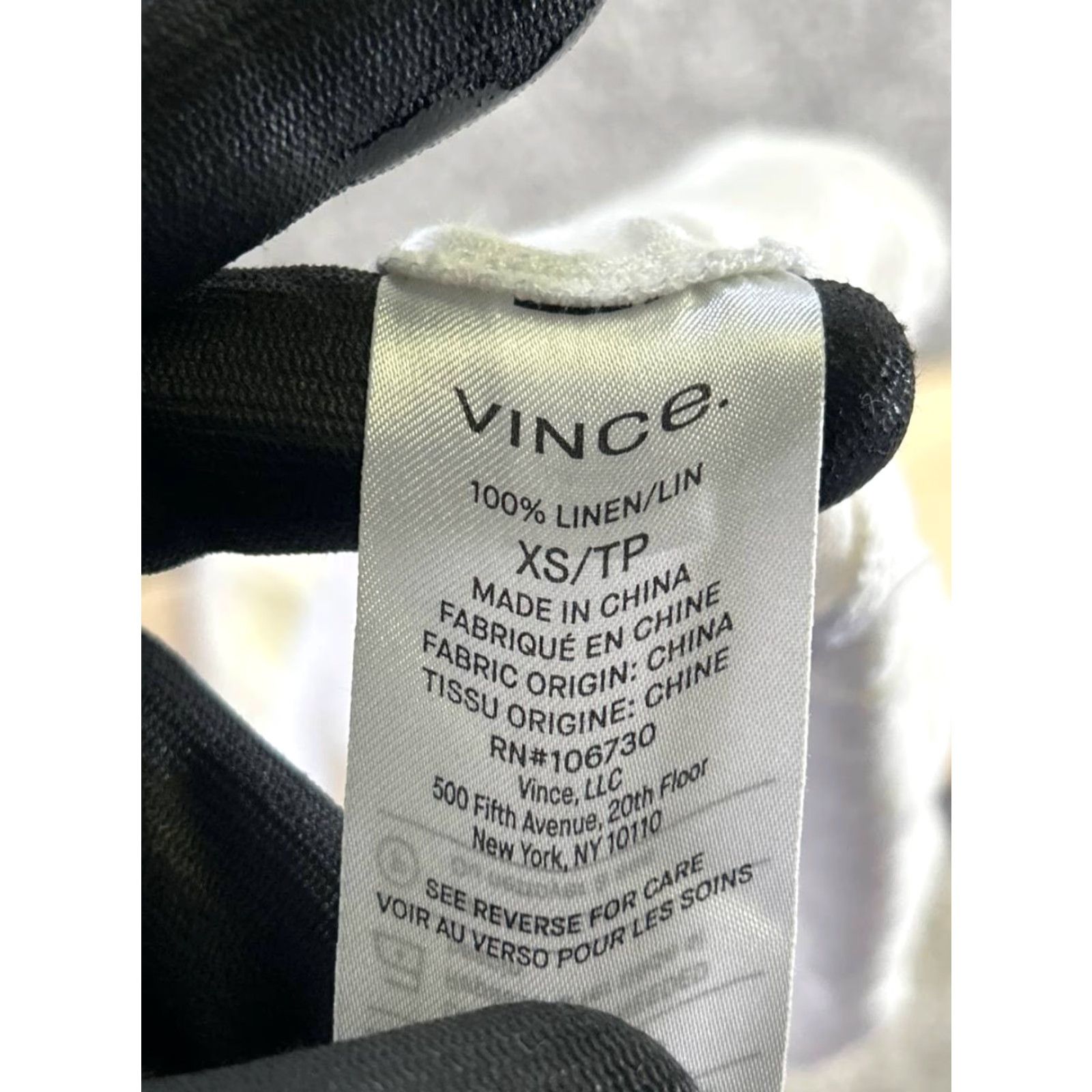 Vince Vince Womens XS White Linen Pullover Sweatert Size XS / US 0-2 / IT 36-38 - 4 Thumbnail