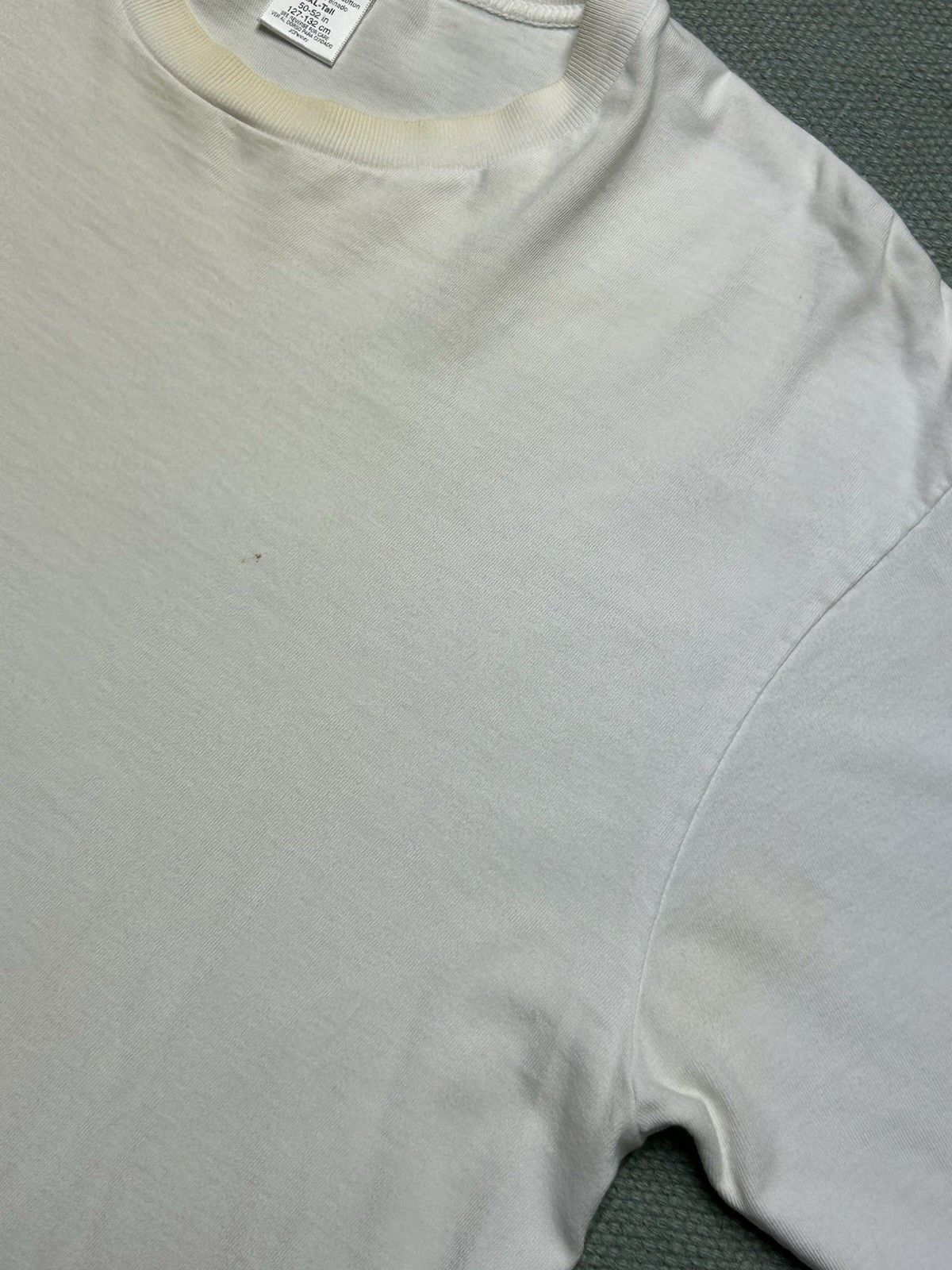 Vintage blank white t shirt Stafford soft cotton single stitch XL T Size US XL / EU 56 / 4 - 4 Thumbnail