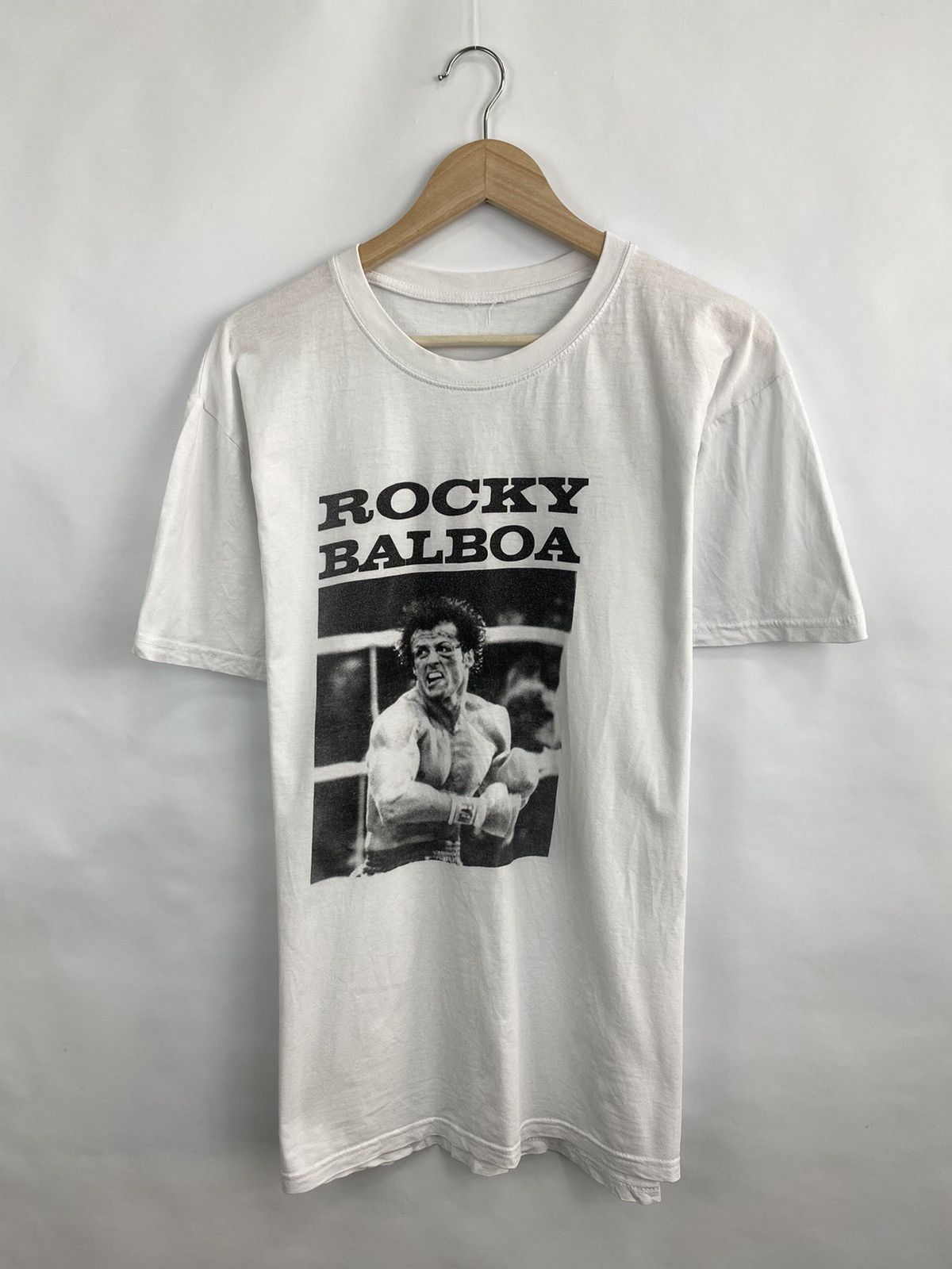 4GSELLER 🇺🇸 Vintage Rocky Balboa T Shirt Rembo Movie Band T-Shirt Rare Size US L / EU 52-54 / 3 - 2 Thumbnail