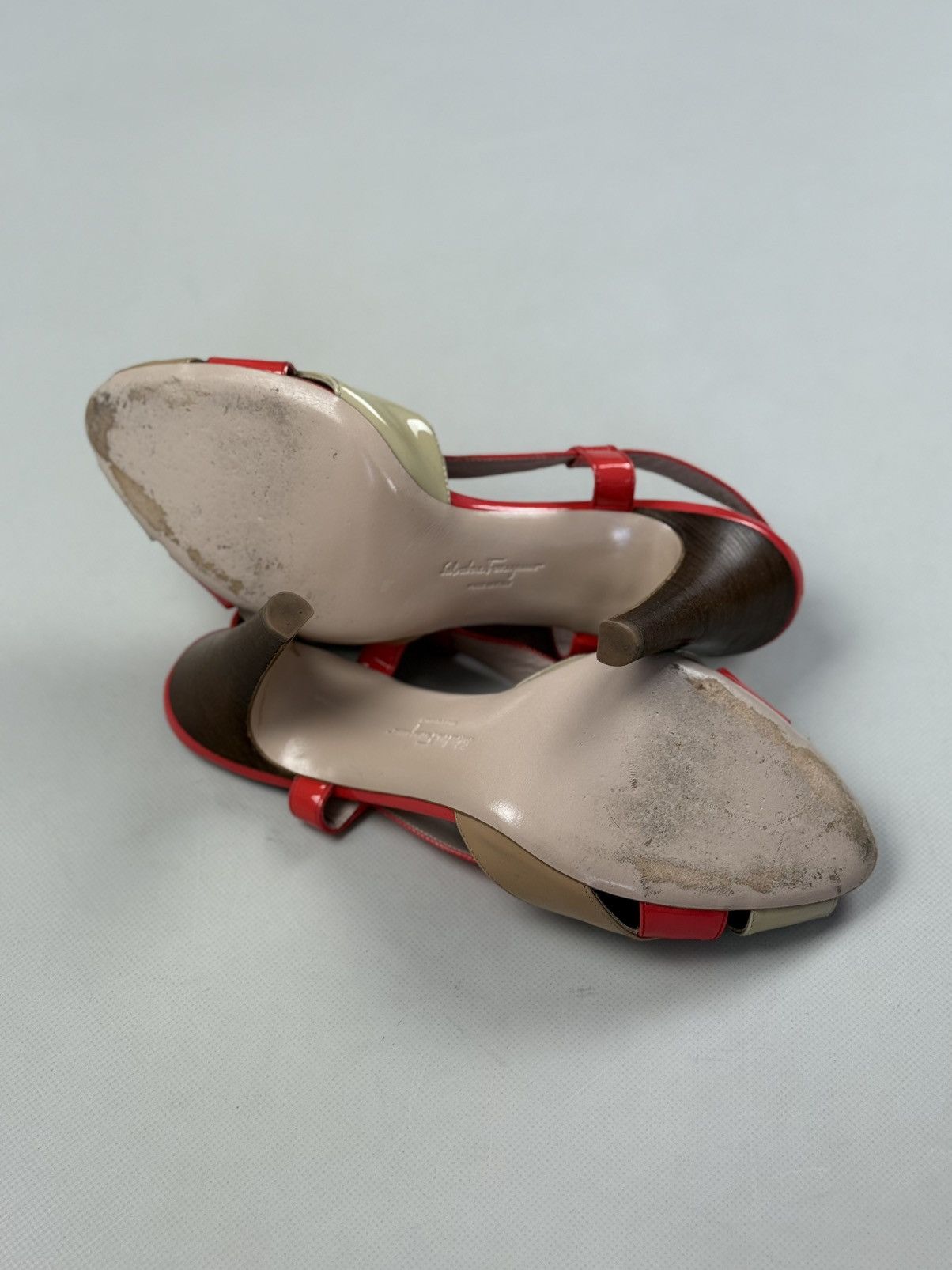 Salvatore Ferragamo Salvatore Ferragamo Ladies Leather Strappy Heels Shoes Size US 7.5 / IT 37.5 - 14 Thumbnail