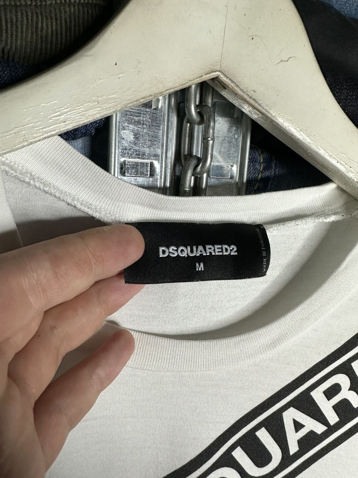 Dsquared2 Dsquared2 Tape Logo Graphic T-Shirt Size M Size US M / EU 48-50 / 2 - 4 Thumbnail
