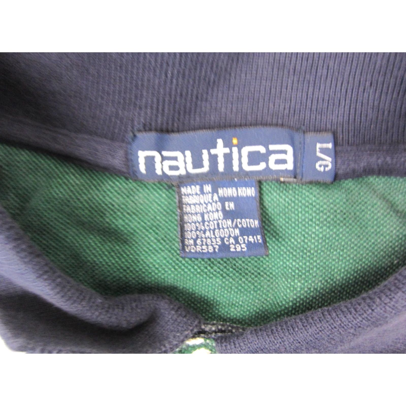 Nautica VINTAGE Nautica Polo Shirt Mens L Blue Floral Tropical 90s Golf Shirt Size US L / EU 52-54 / 3 - 4 Thumbnail