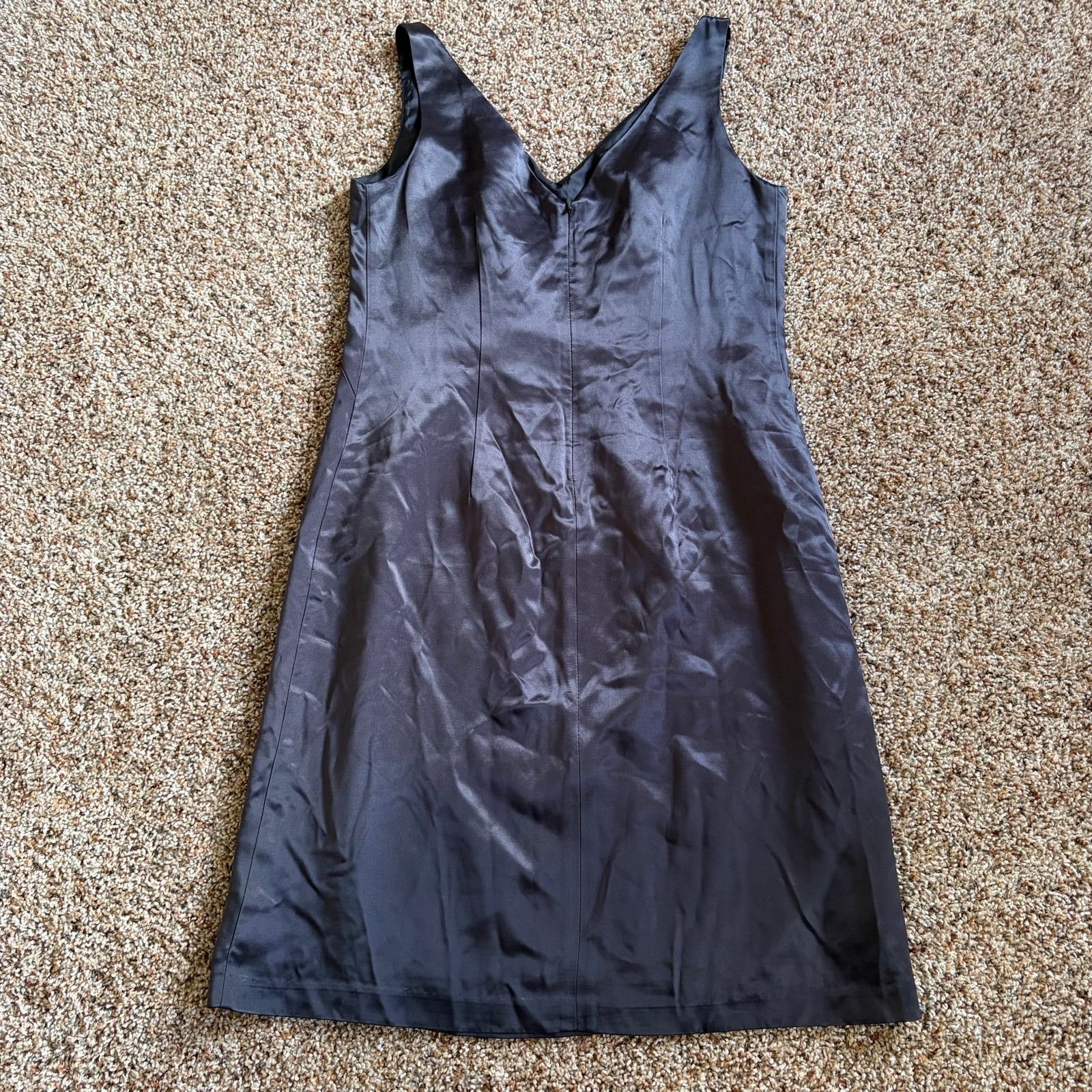 Gap Gap Satin Mini Dress NWT Womens 6 Black Sleeveless V-Neck Size M / US 6-8 / IT 42-44 - 7 Thumbnail
