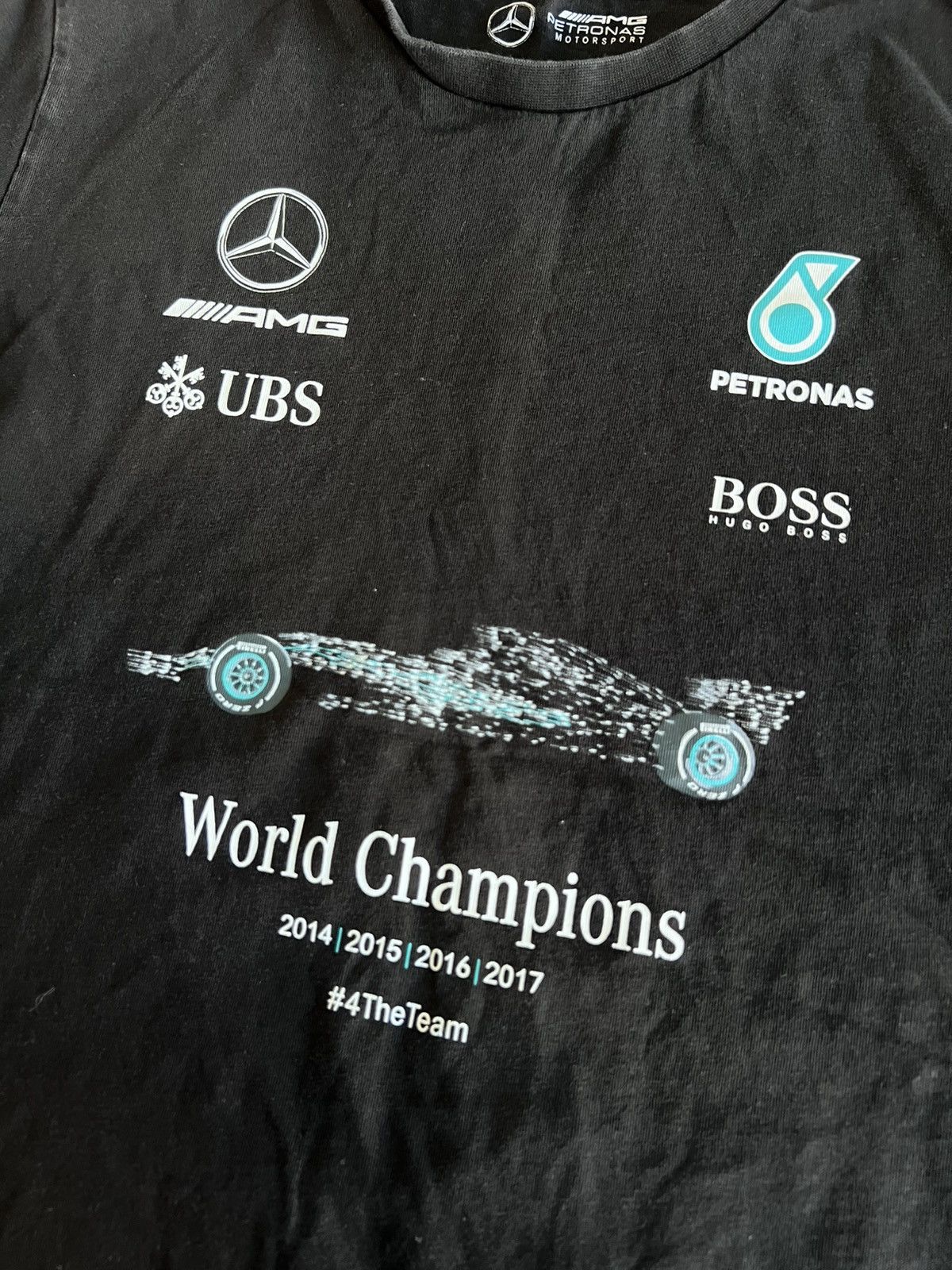Mercedes-Benz 2017 Mercedes AMG F1 Team Mens Championship T-Shirt Black XL Size US XL / EU 56 / 4 - 3 Thumbnail