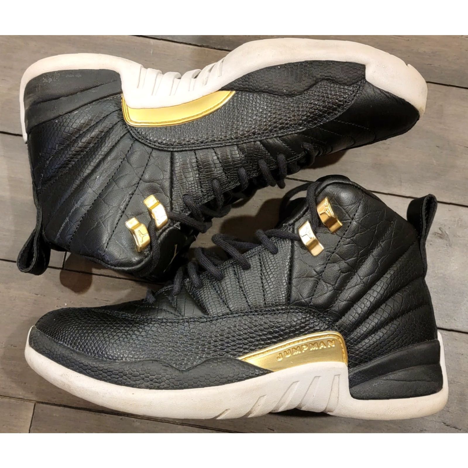 Jordan Brand Jordan | Air Jordan 12 | Retro | Reptile Black | 2019 | Size 8.5 | AO6068-007 | Women | Sneaker Size US 9 / IT 39 - 5 Thumbnail