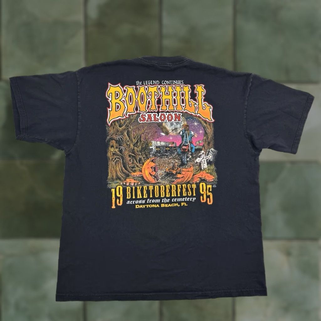 TEE JAYS VINTAGE Tee Jays Biketoberfest T-Shirt Adult XL Black 90s Biker Halloween Mens Size US XL / EU 56 / 4 - 1 Thumbnail