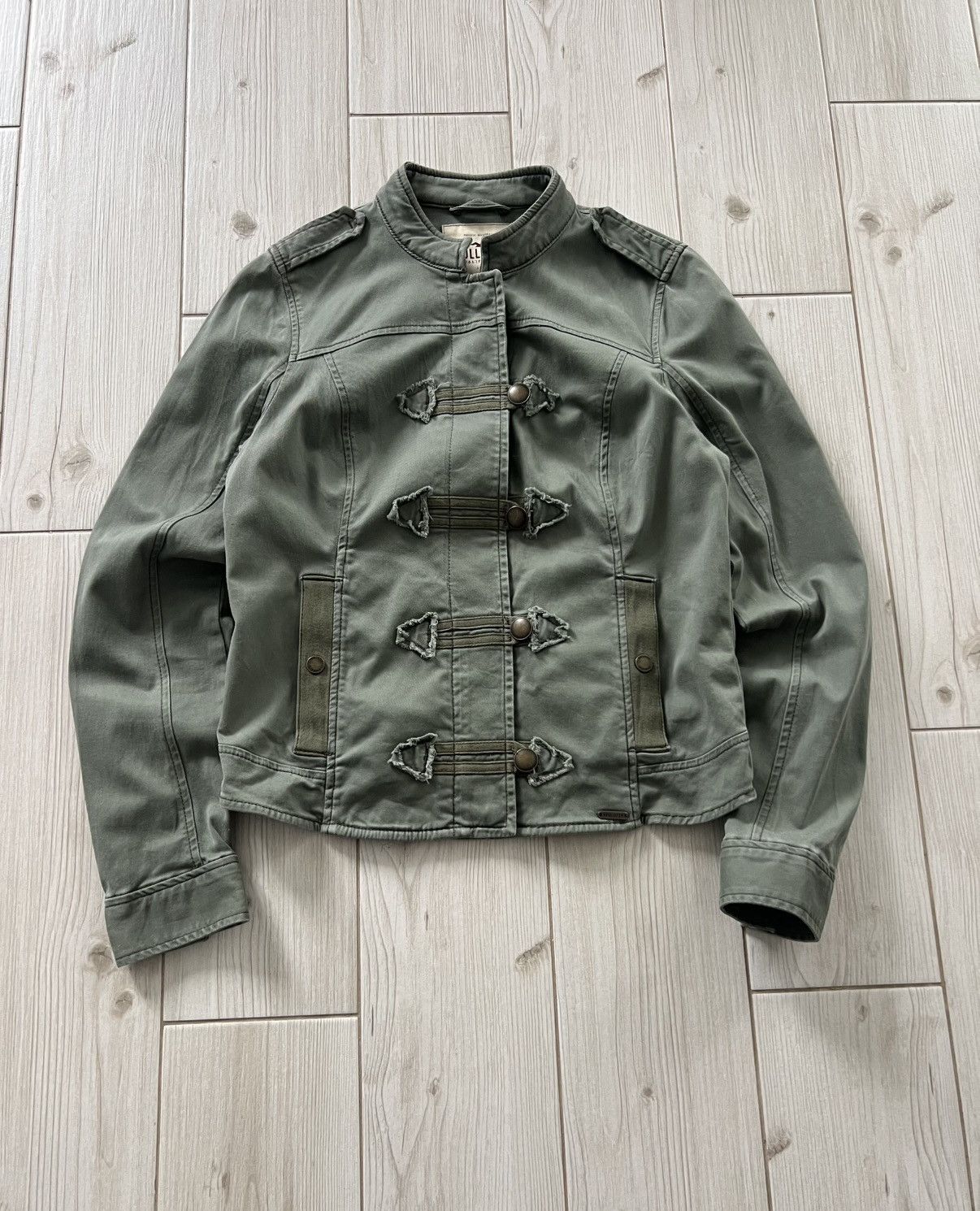 Hollister Hollister Olive Green Stretch Field Jacket Military Style Size M / US 6-8 / IT 42-44 - 3 Thumbnail