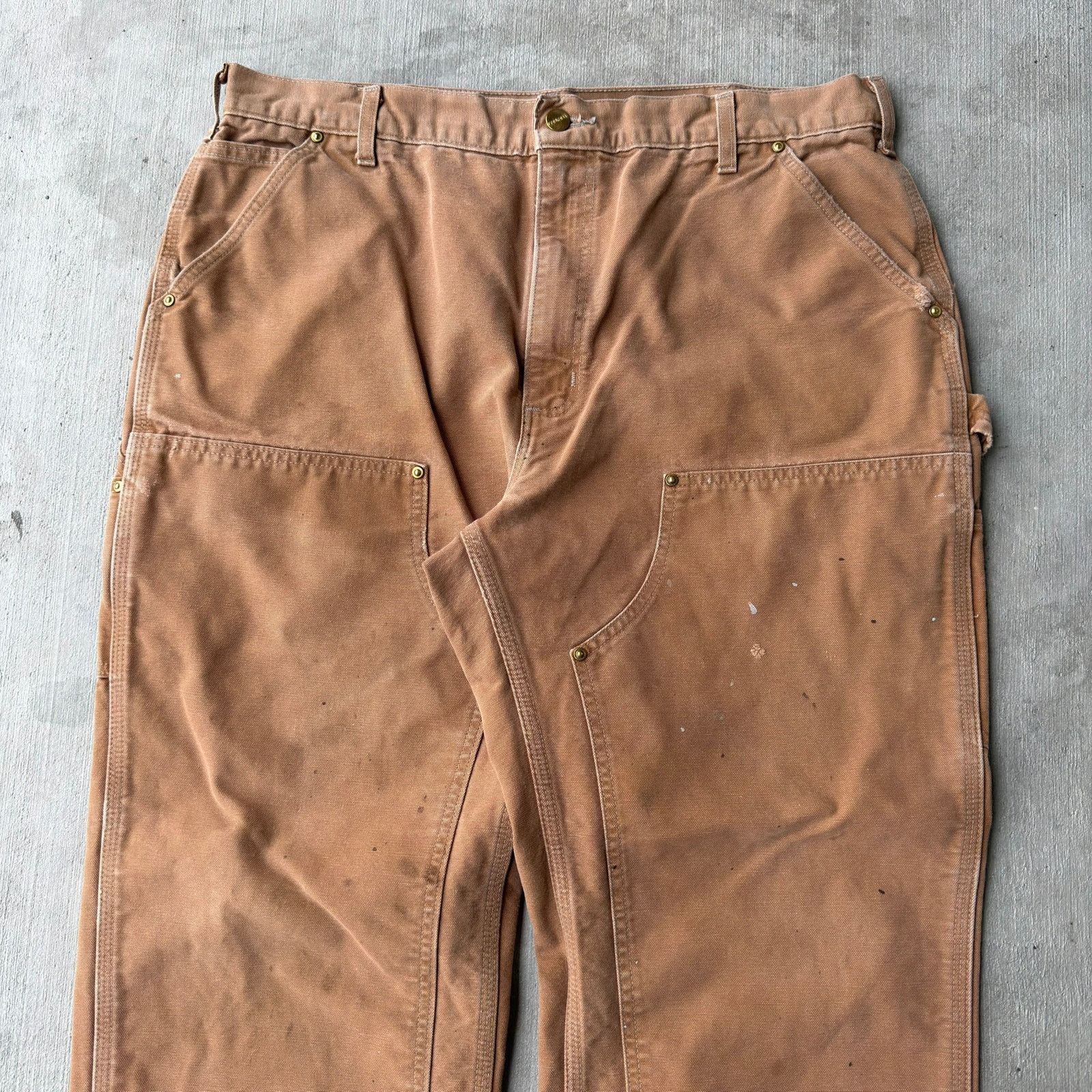 Carhartt × Vintage Carhartt brown double knee work wear carpenter pants Size US 26 / EU 42 - 2 Thumbnail