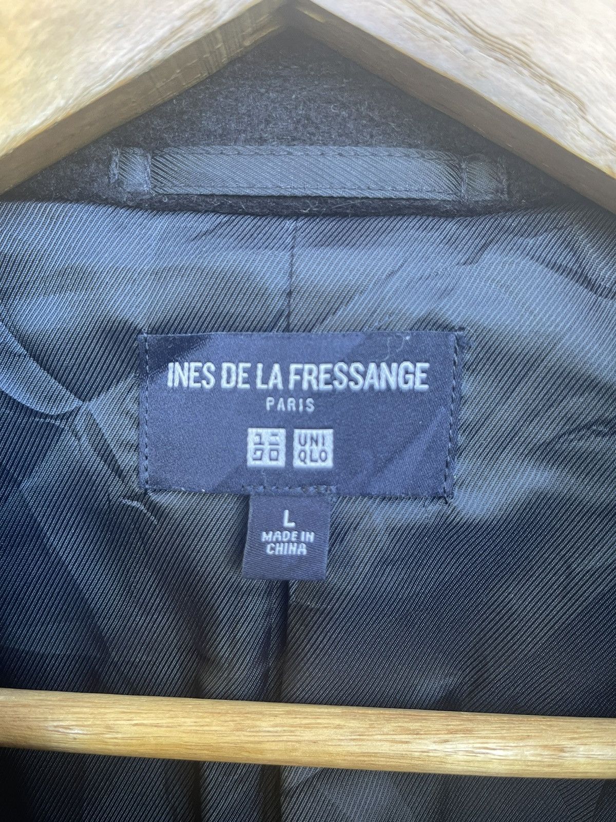 Designer Ines de la Fressange x Uniqlo Wool Coat Parisian Minimalist Size US L / EU 52-54 / 3 - 14 Thumbnail
