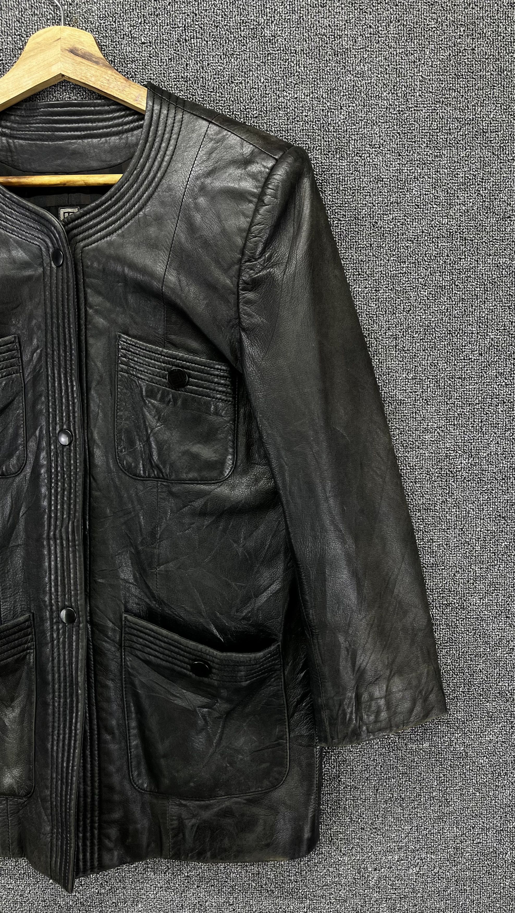 Balmain Vintage Pierre Balmain Luxury Button Up Leather Jacket Size L / US 10 / IT 46 - 5 Thumbnail