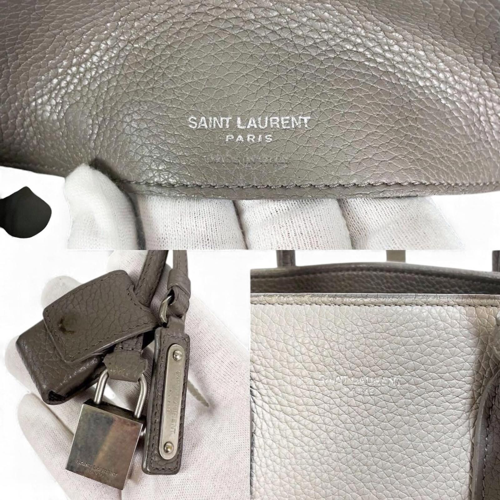 Saint Laurent Paris Saint Laurent - Grey Leather Handbag Size ONE SIZE - 6 Thumbnail