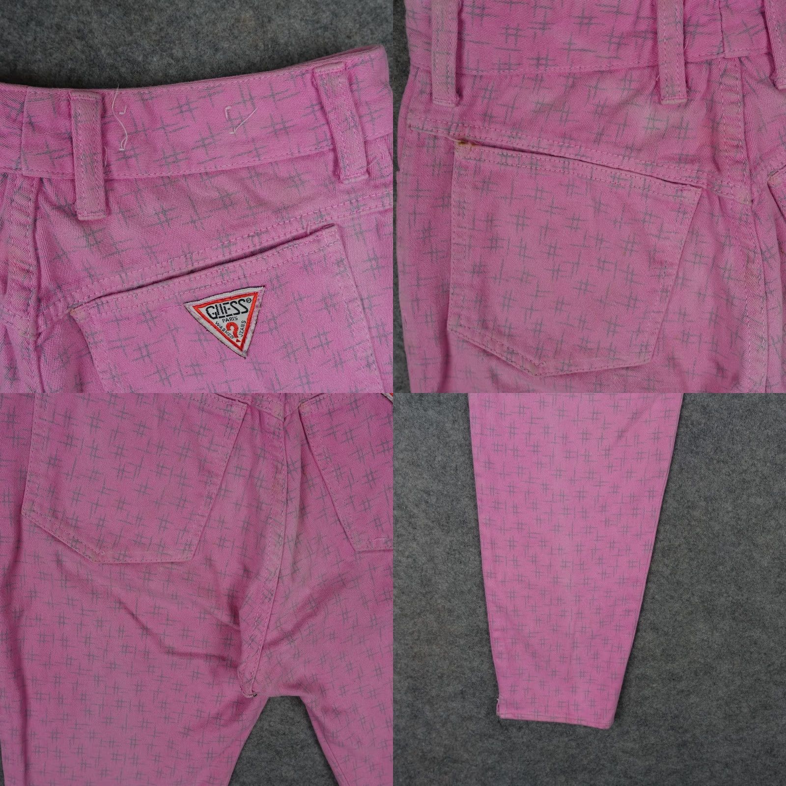 Guess VINTAGE GUESS Jeans Womens 30 Pink High Rise Tapered Made USA 80s Cross Slim Ankle Pockets Size 30" / US 8 / IT 44 - 9 Thumbnail