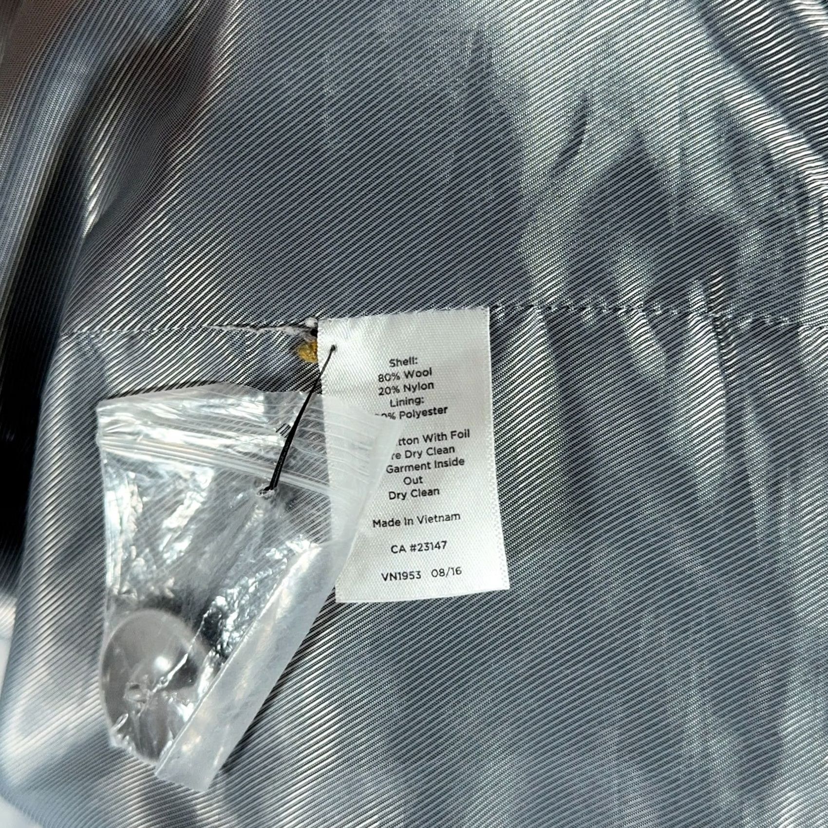 Talbots VINTAGE Talbots Peacoat Coat 22W Wool Blend Double Breasted Italian Fabric Gray Jacket Size 3XL / US 20-22 - 7 Thumbnail