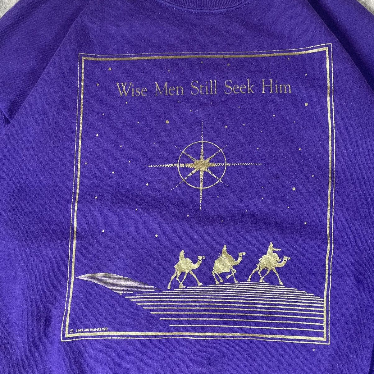 Jerzees “Wise Men Still Seek Him” Jesus Christ Christmas Pullover Size US XL / EU 56 / 4 - 2 Thumbnail