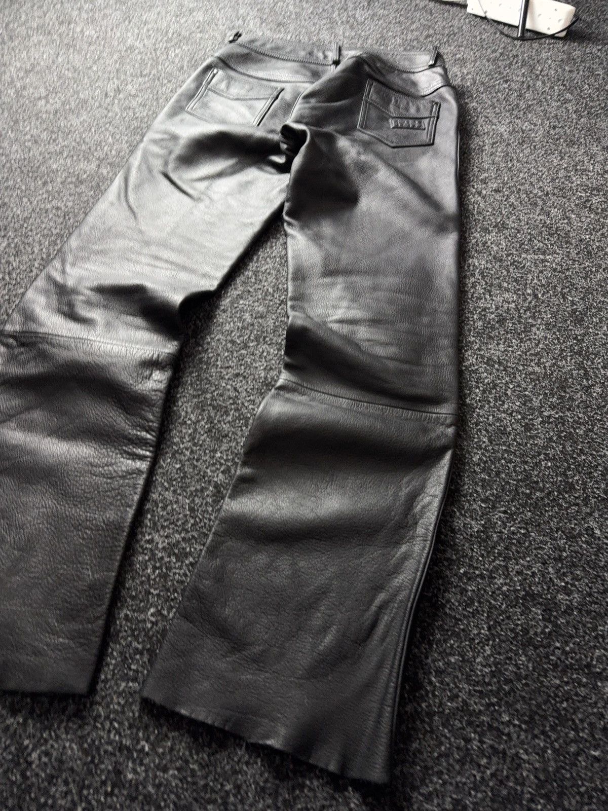 Genuine Leather 00s Racing Moto Biker Rock Punk Chrome Style Leather Pants Size US 32 / EU 48 - 19 Thumbnail