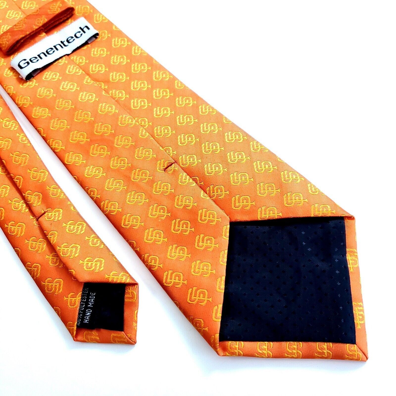 Vintage Genentech Orange San Francisco Padres Baseball Polyester Tie Size ONE SIZE - 5 Thumbnail