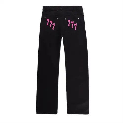VIBE 777 Black Denim Jeans Size US 34 / EU 50 - 4 Thumbnail
