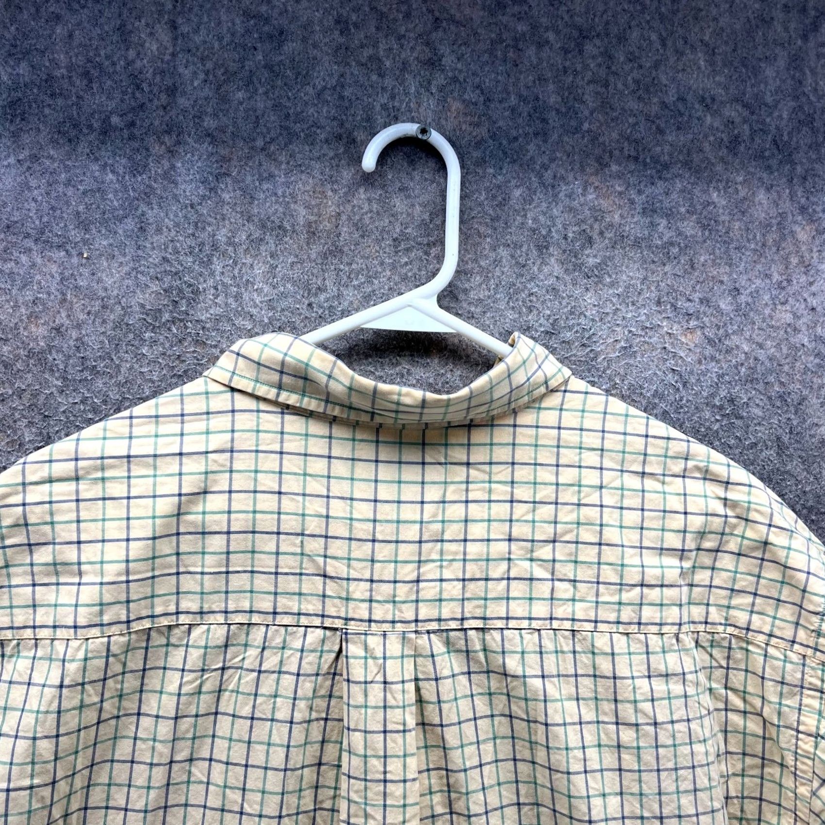 Brooks Brothers Brooks Brothers Sport Shirt Men XL Yellow Plaid Button-Down Cotton Windowpane Size US XL / EU 56 / 4 - 7 Thumbnail